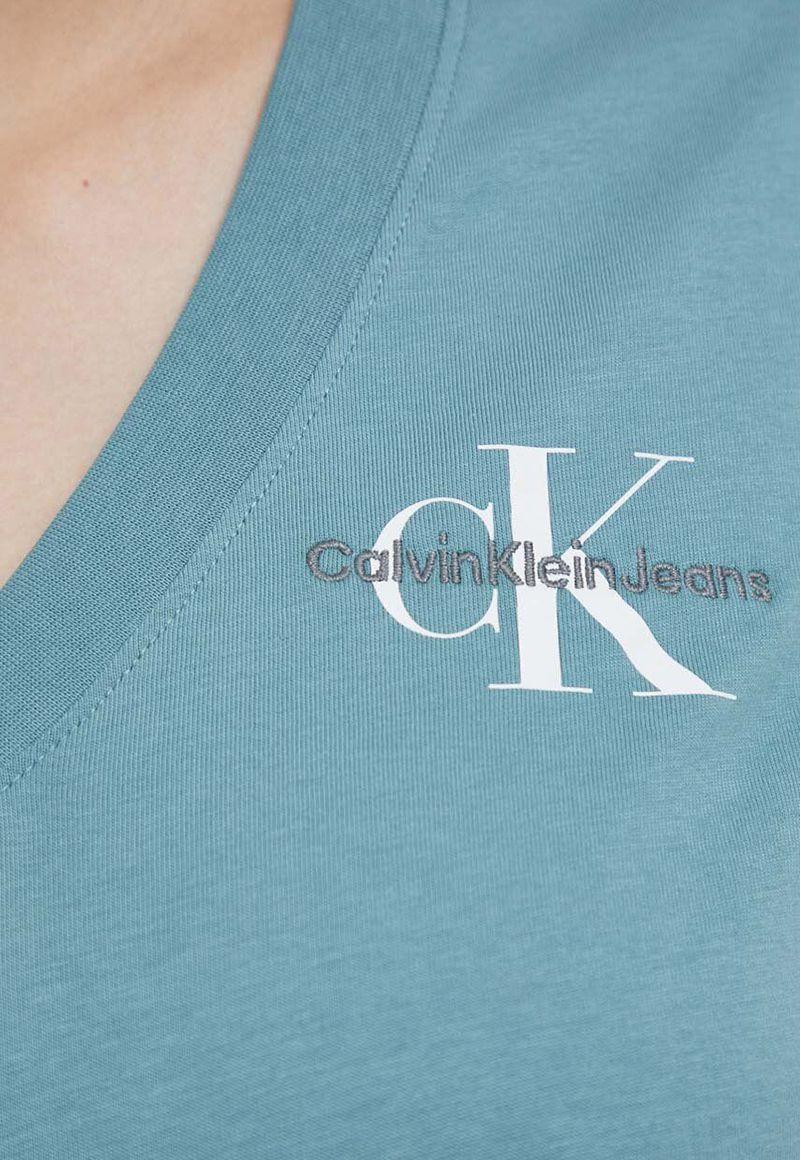 Polera Monologo Slim V-Neck Verde-4