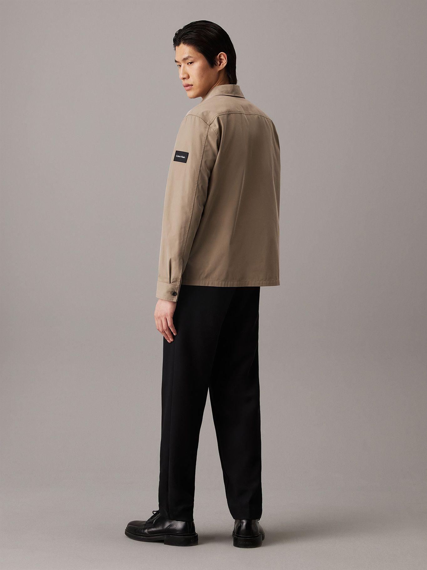 Sobrecamisa de sarga boxy Beige Calvin Klein-2