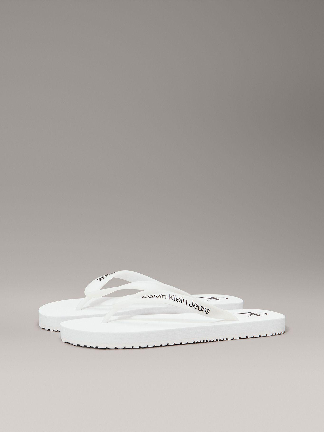 Sandalias Transparente con Logo Blanco Calvin Klein-0