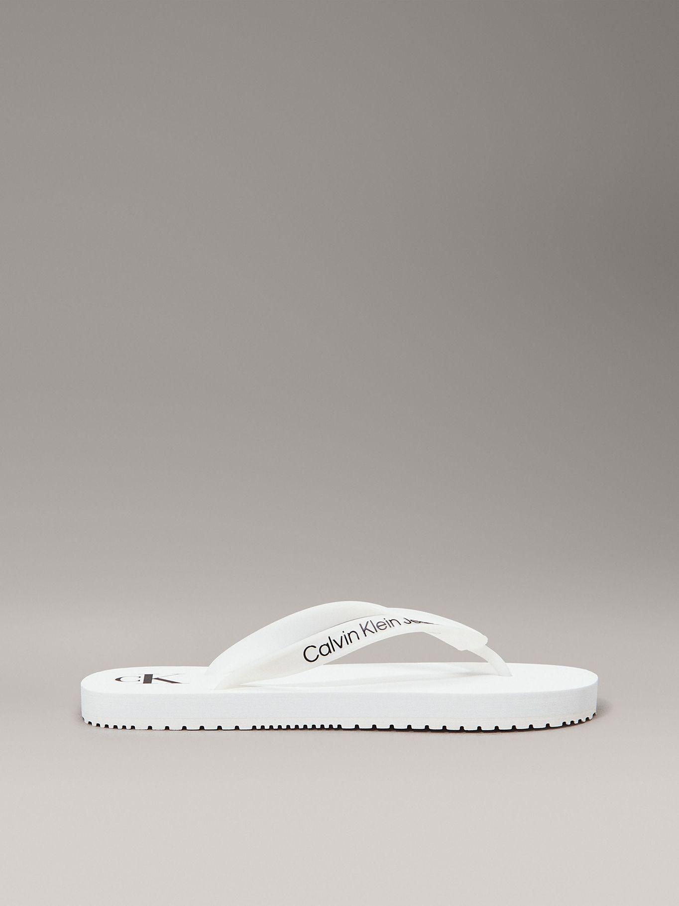 Sandalias Transparente con Logo Blanco Calvin Klein-4