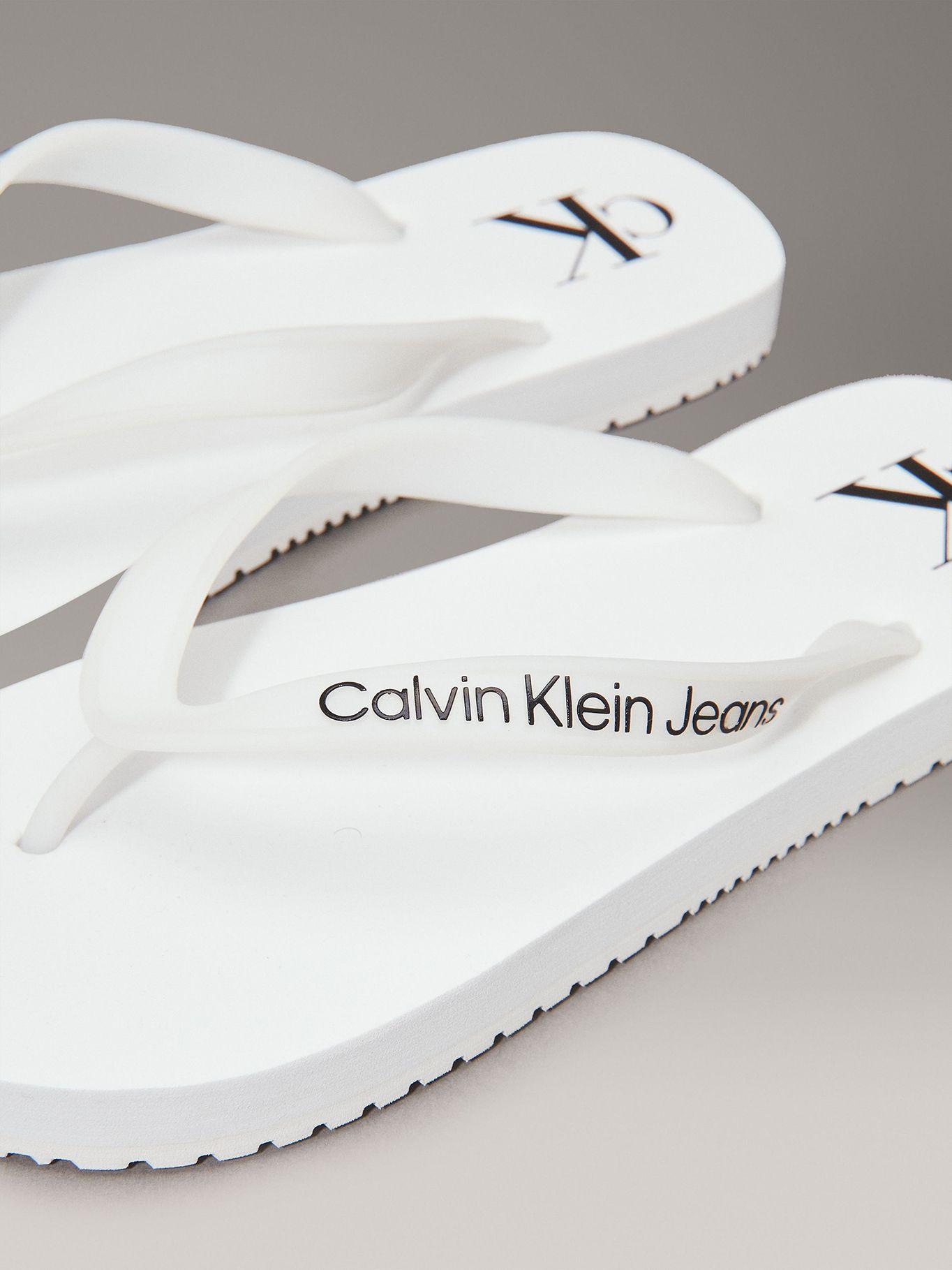Sandalias Transparente con Logo Blanco Calvin Klein-6