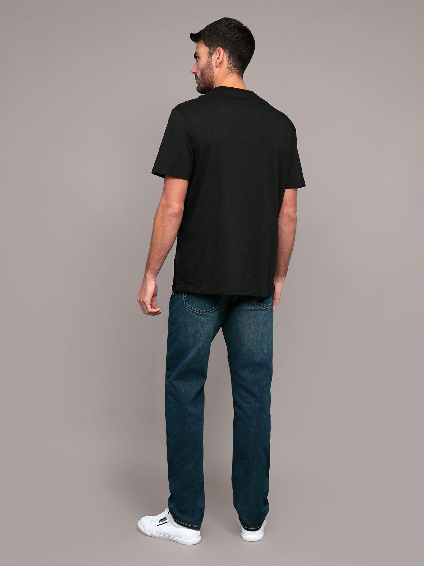 Polera manga corta cinta repetitiva Negro Calvin Klein-2