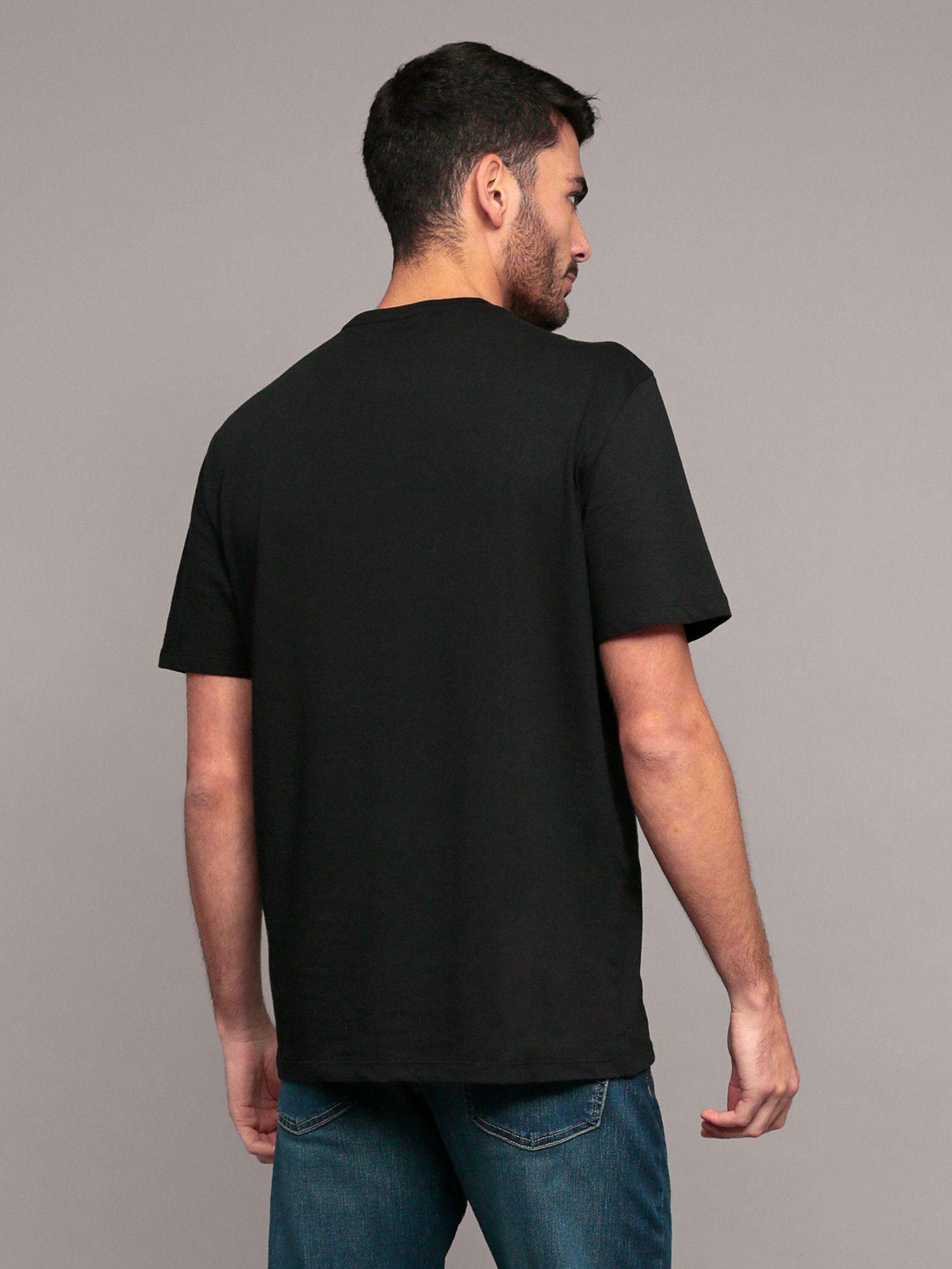 Polera manga corta cinta repetitiva Negro Calvin Klein-3