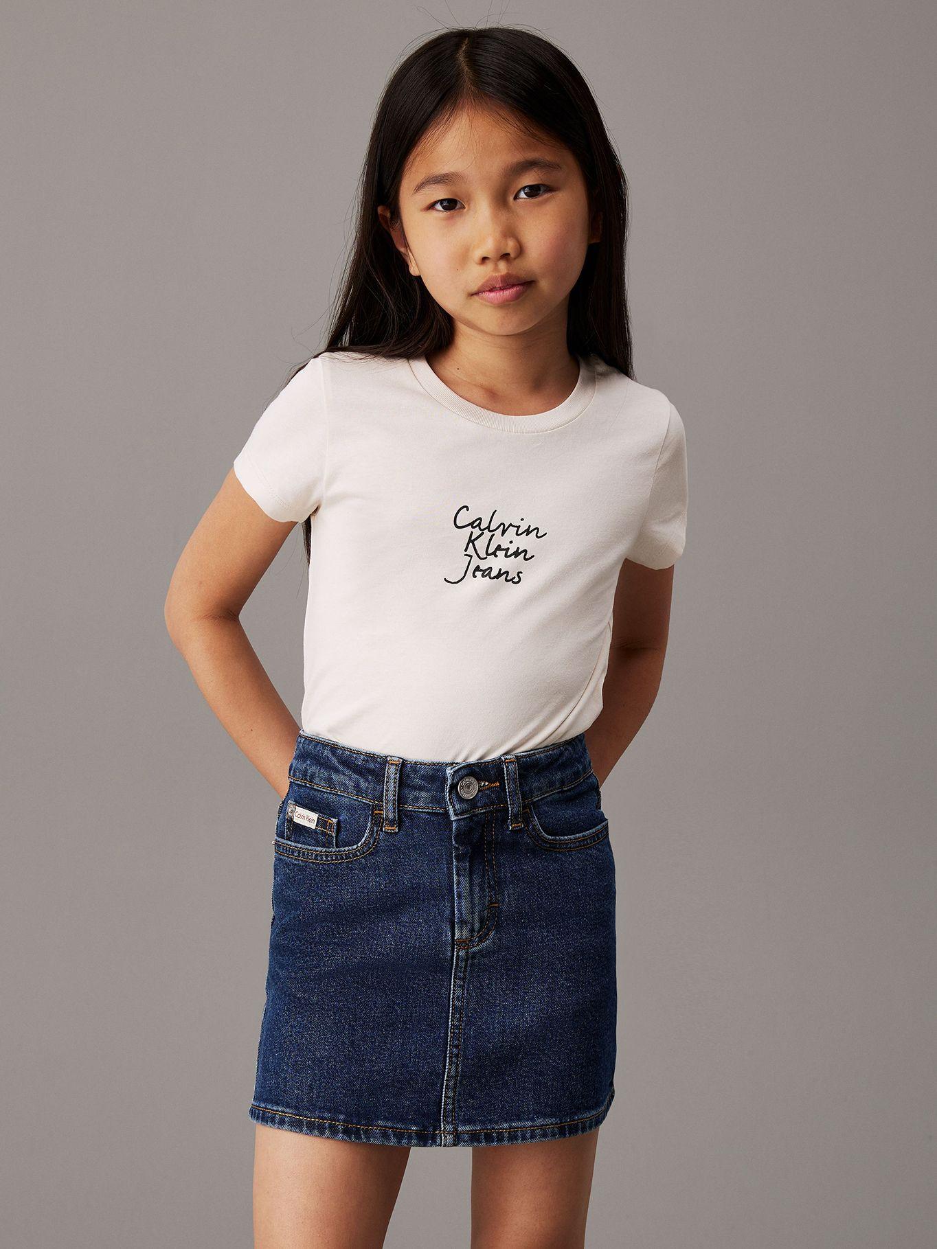 Polera slim con logo Beige Calvin Klein-0