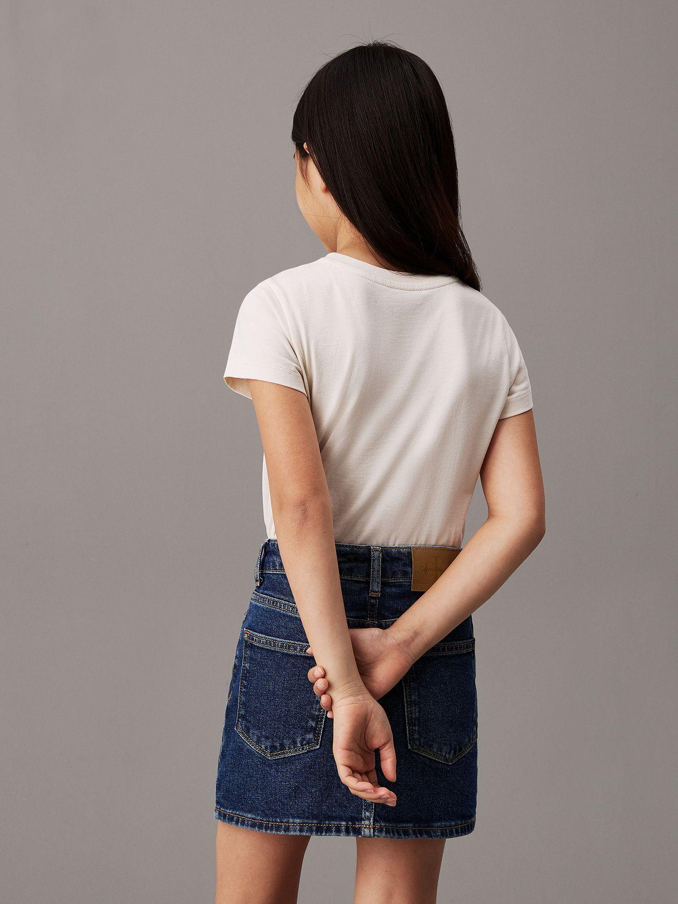 Polera slim con logo Beige Calvin Klein-2