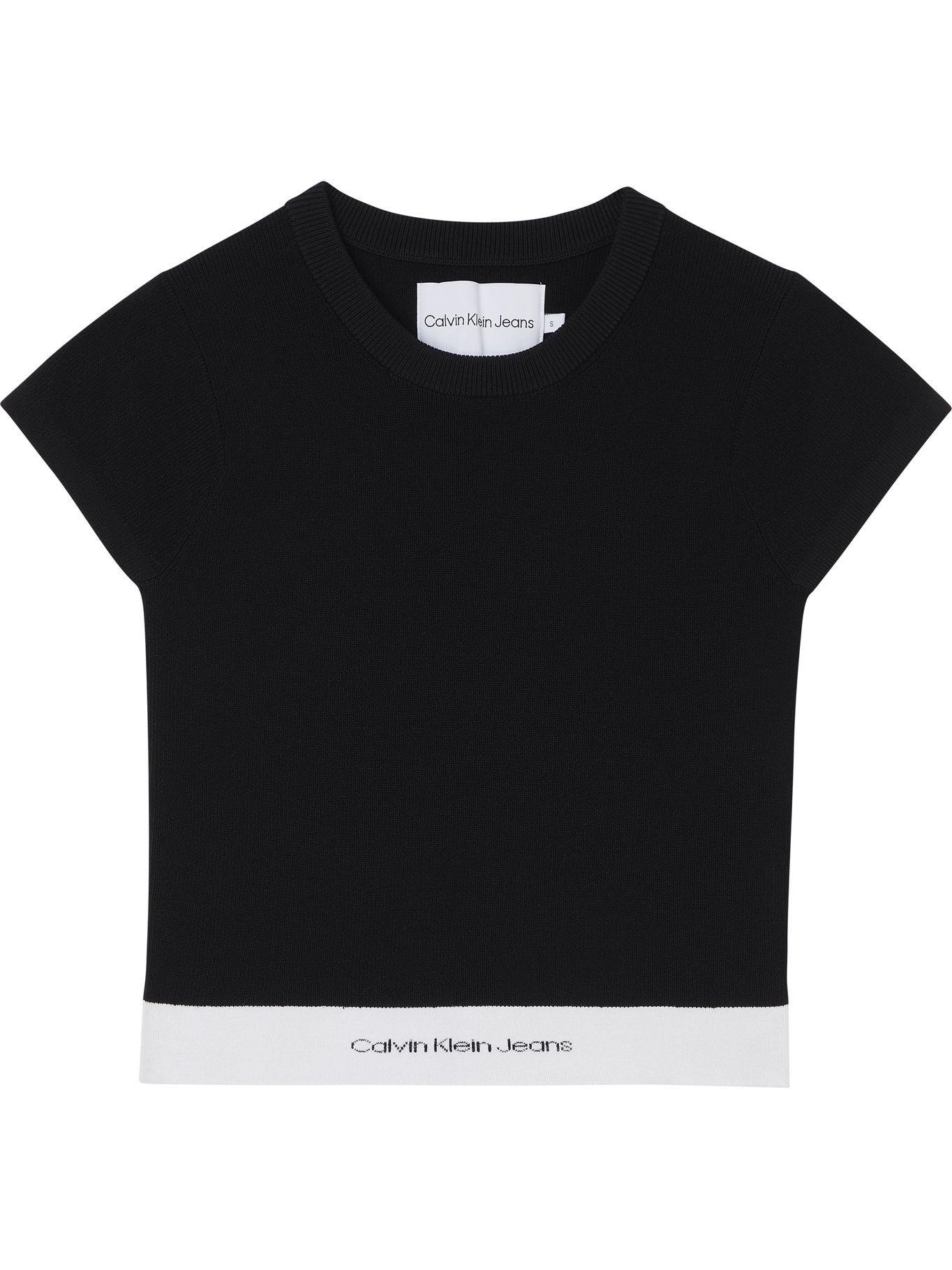 Blusa Contrast Waistband Negro Calvin Klein-0