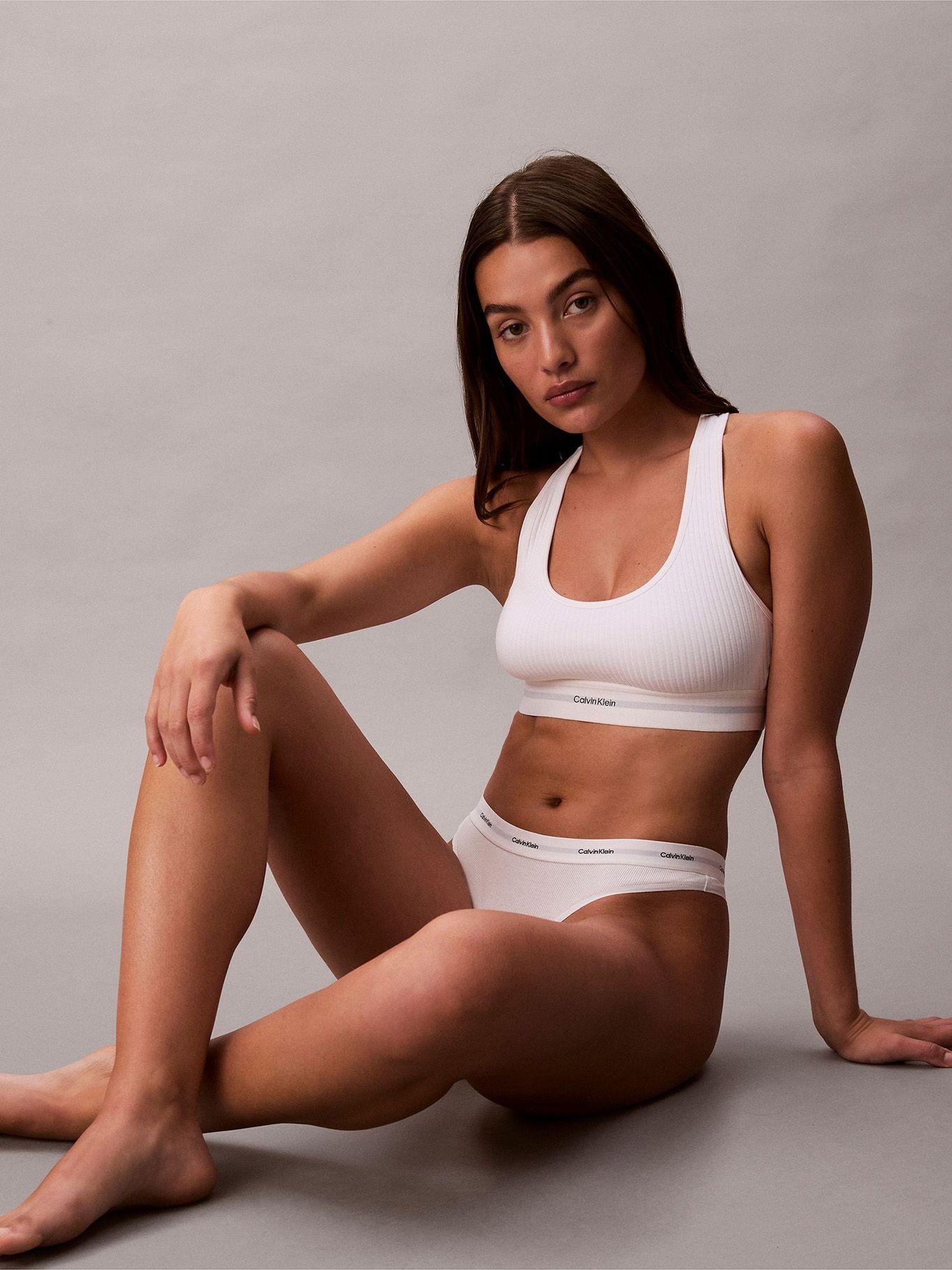 Colaless Cotton Stretch -Rib Blanco Calvin Klein-5