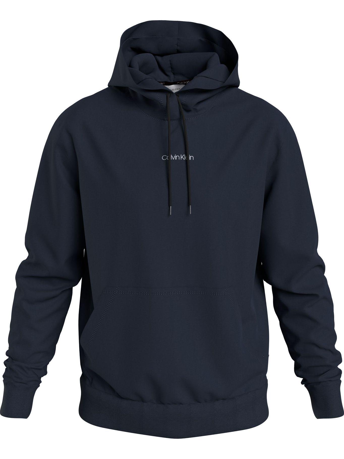 Hoodie Center Logo Azul Calvin Klein-0