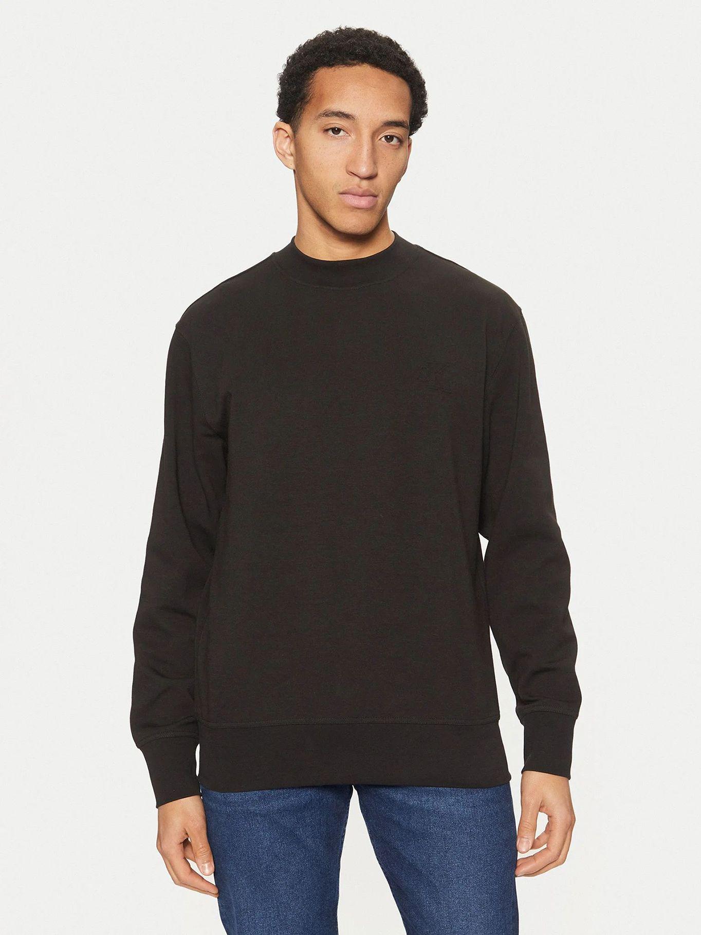 Polerón de cuello redondo en tejido Negro Calvin Klein-0