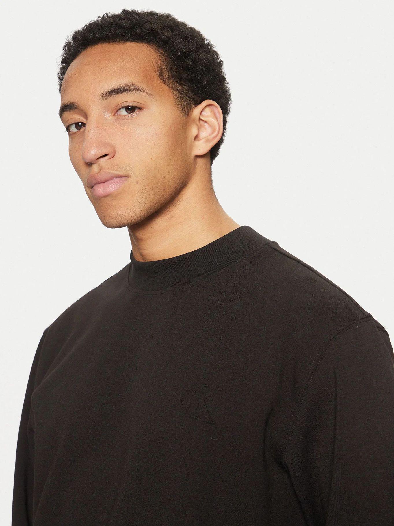 Polerón de cuello redondo en tejido Negro Calvin Klein-3