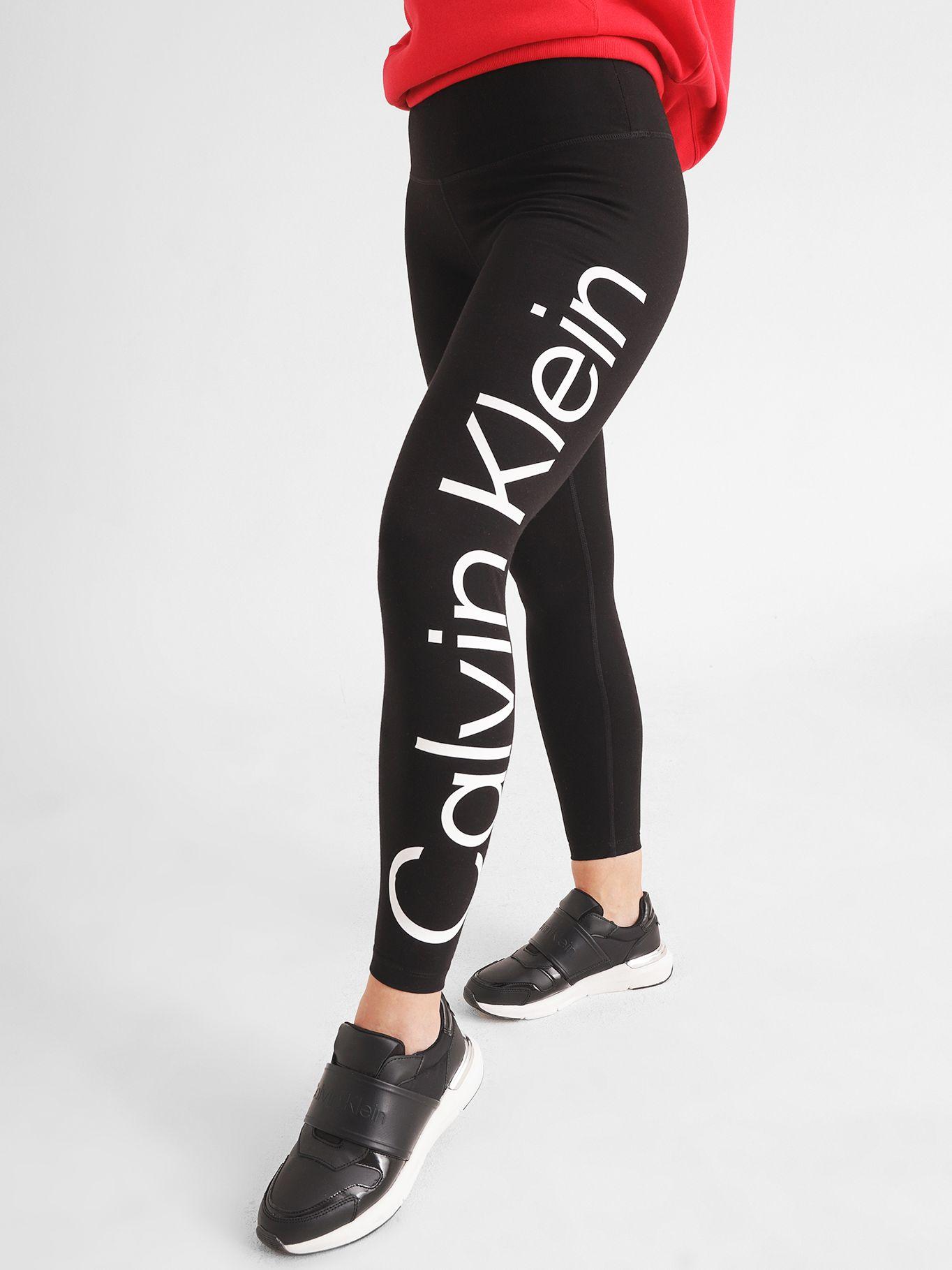 Leggings Jumbo Logo High Negro Calvin Klein-0