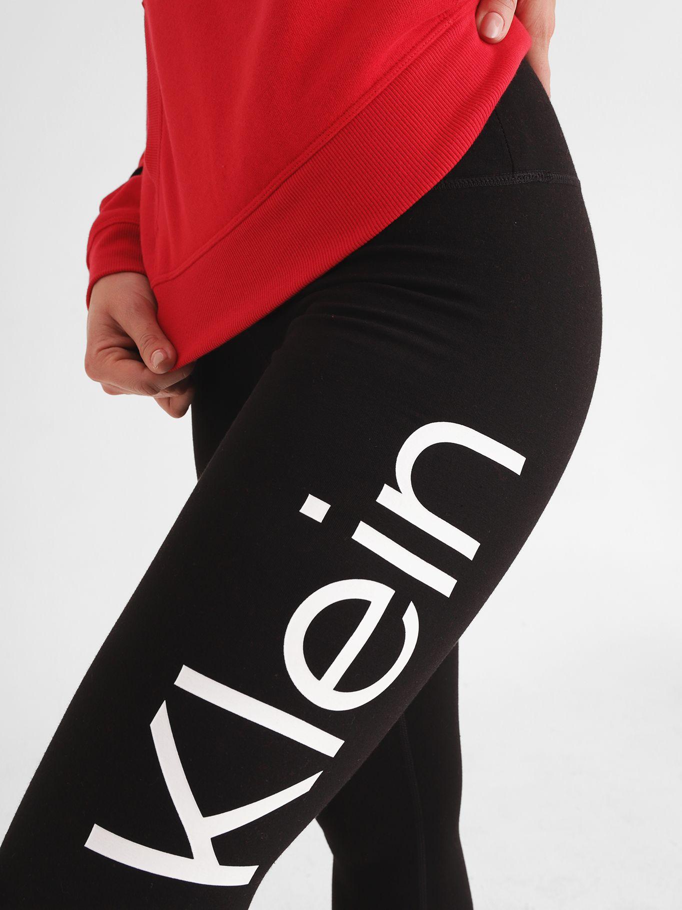 Leggings Jumbo Logo High Negro Calvin Klein-3