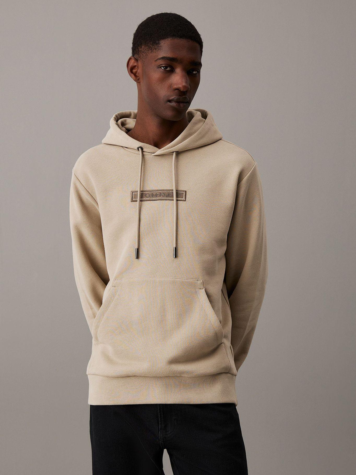 Polerón con Gorro Embroidered Logo Beige Calvin Klein-0