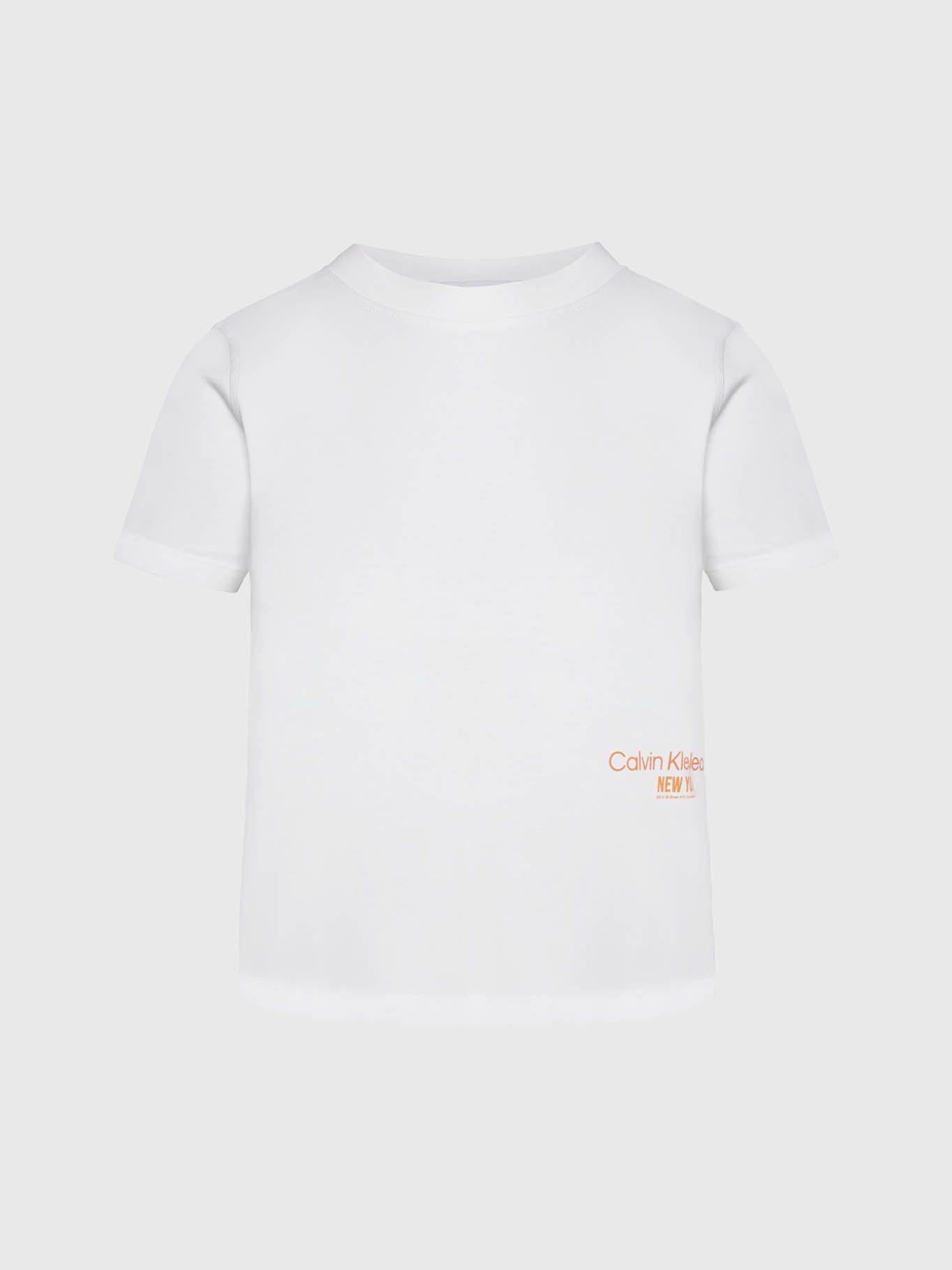Camiseta Cropped con logo Blanco Calvin Klein-5