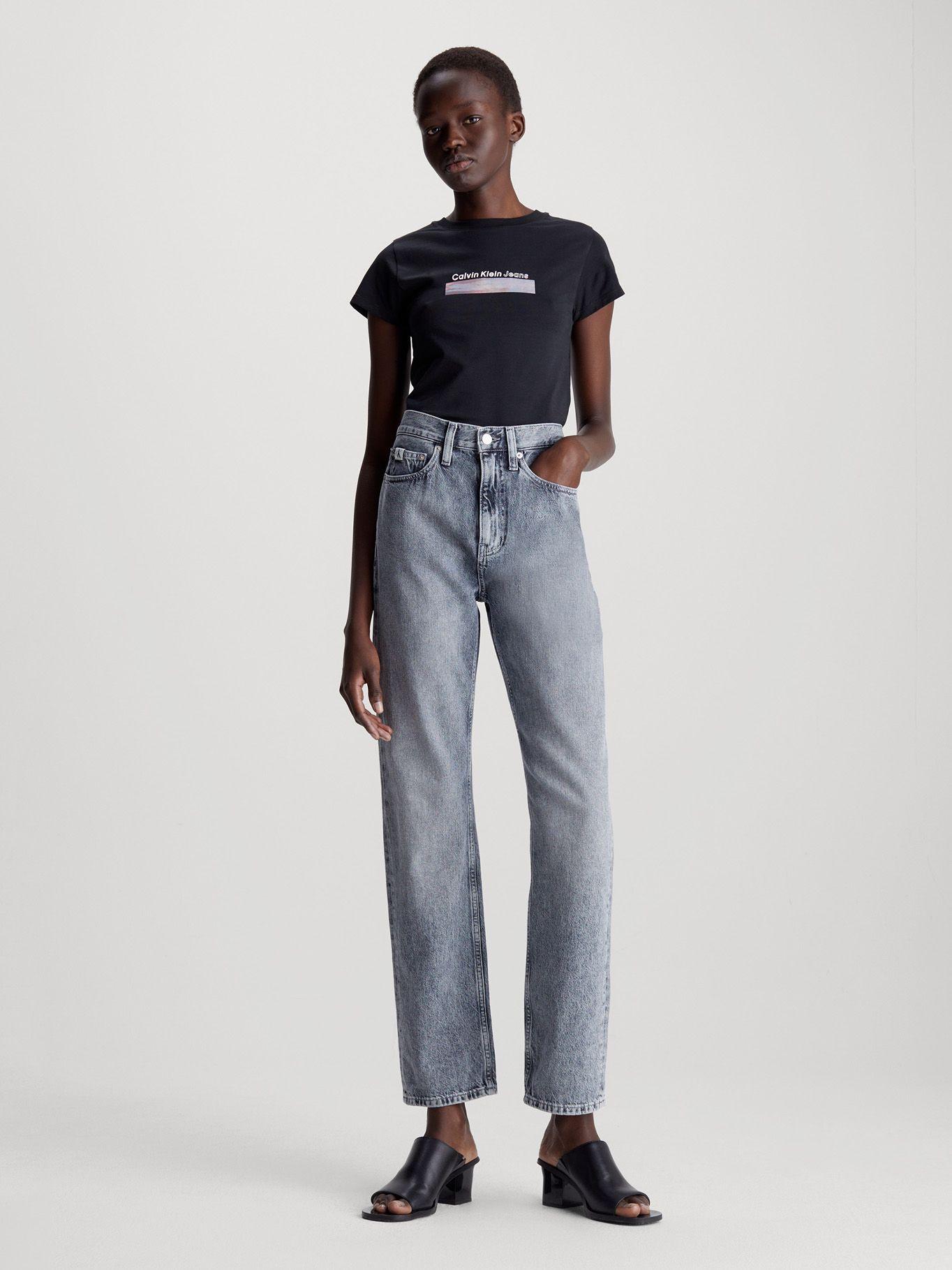 Polera Diffused Box Fitted Negro Calvin Klein-1