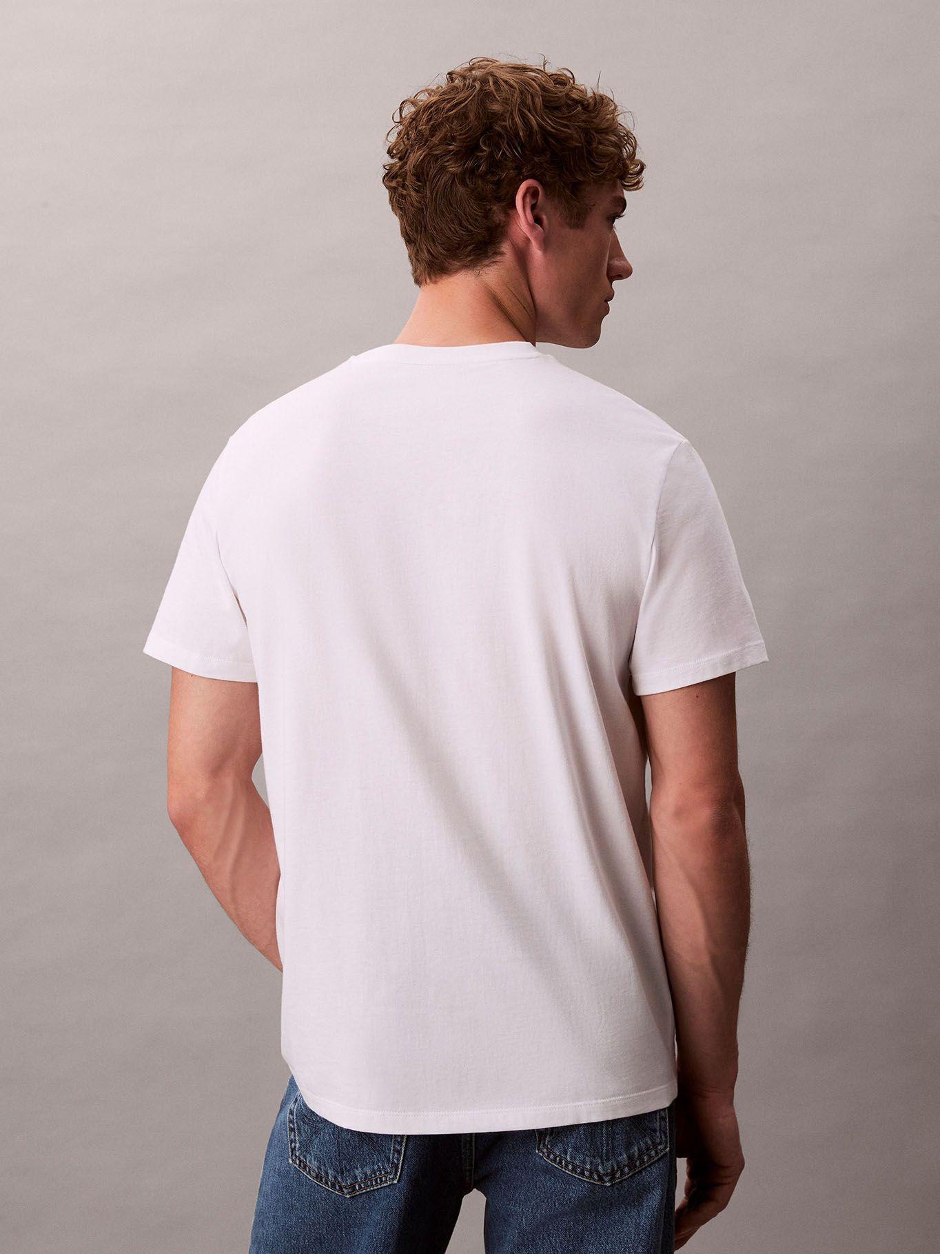 Polera Monograma Bagde 30S Blanco Calvin Klein-2