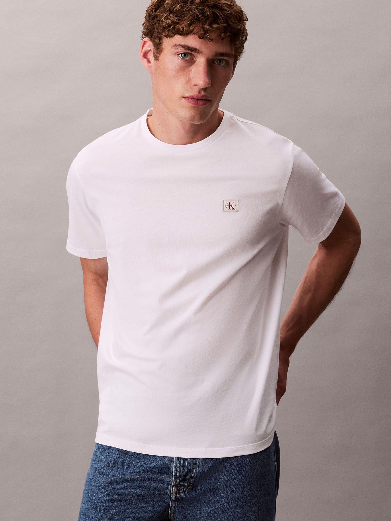 Polera Monograma Bagde 30S Blanco Calvin Klein-3