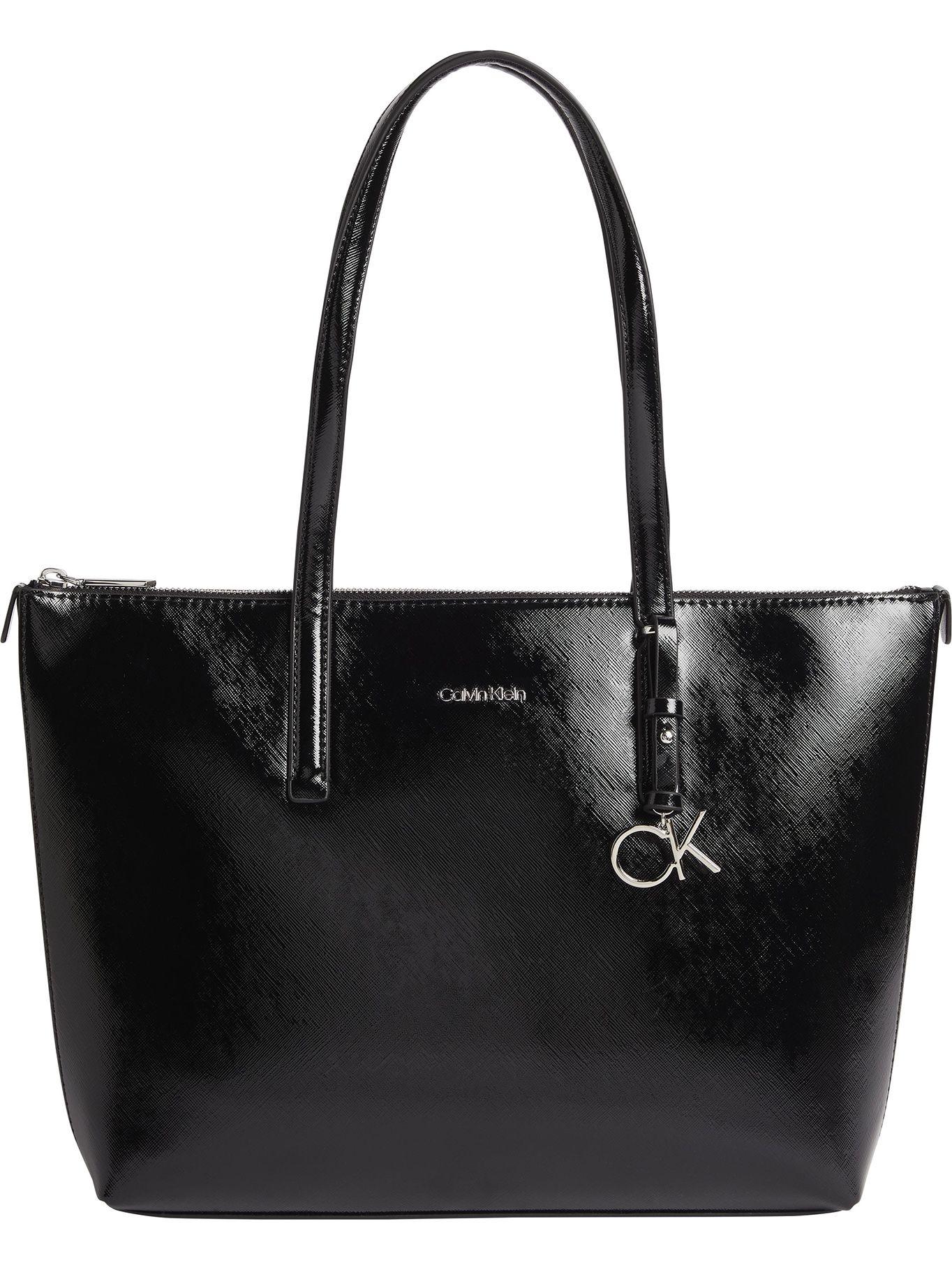 Cartera Ck Must Shopper Md Saffiano Negro Calvin Klein-0
