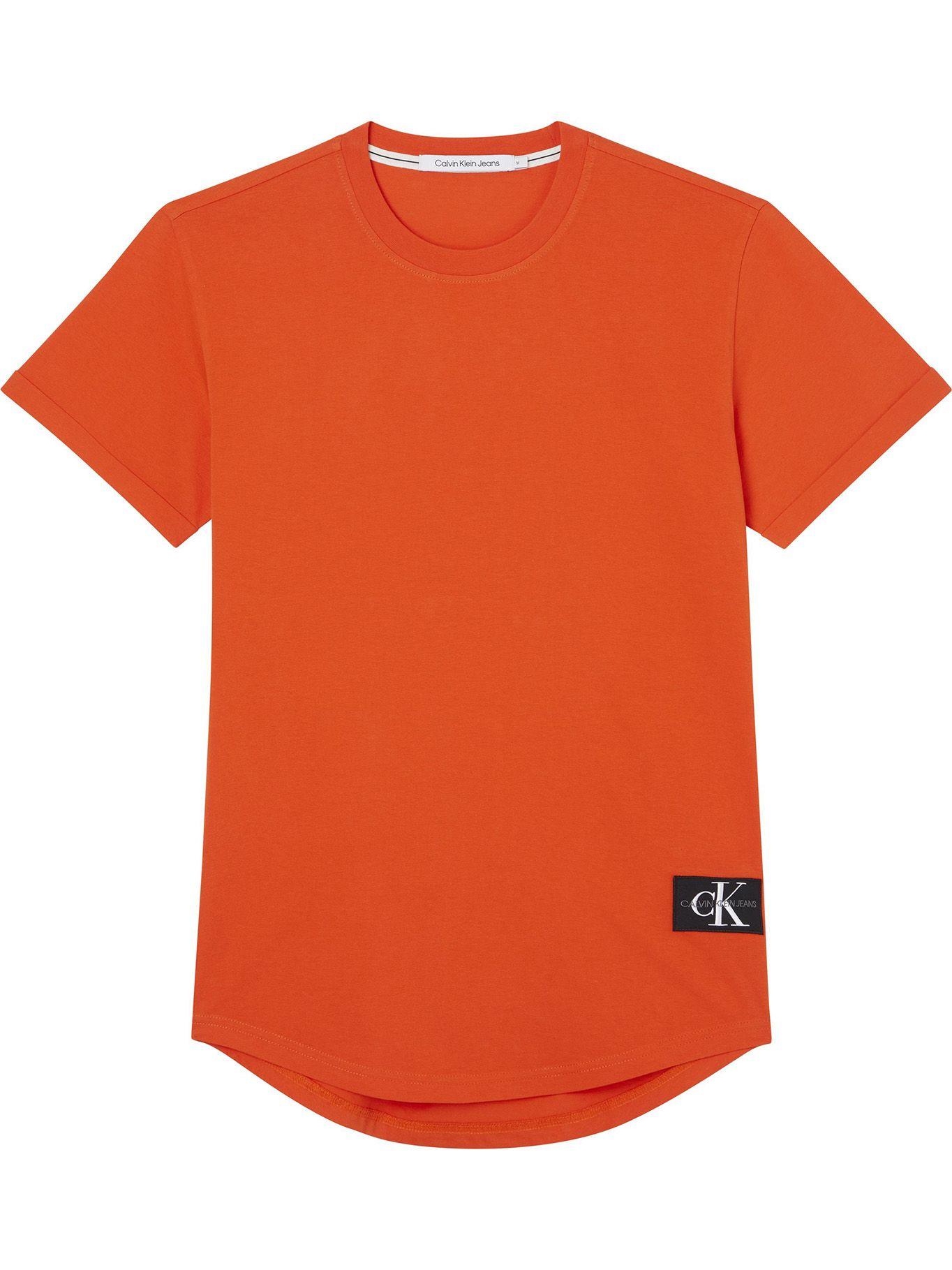 Polera Badge Sleeve Naranja Calvin Klein-2