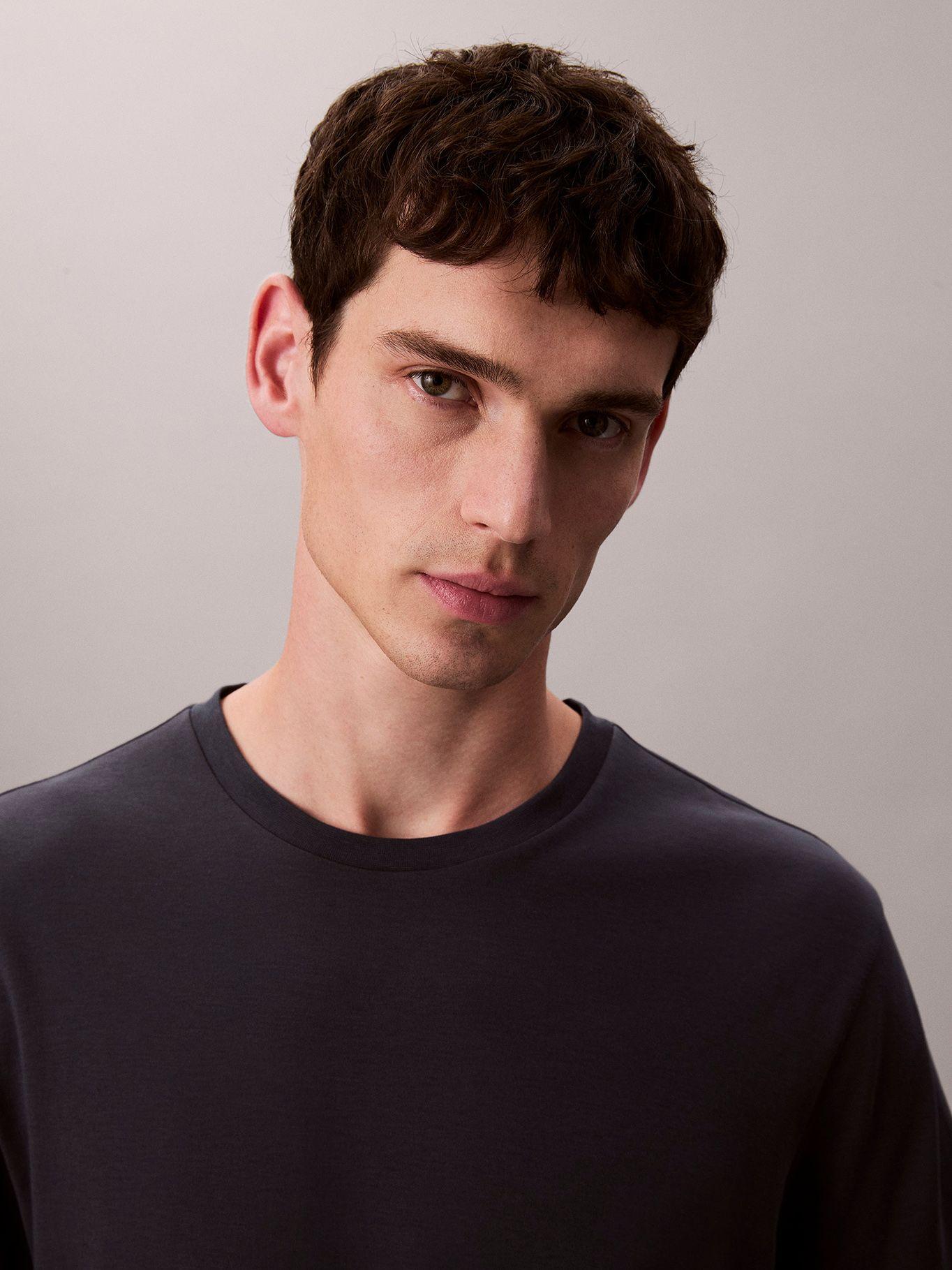 Polera de Algodón Supima de Cuello Azul Calvin Klein-3