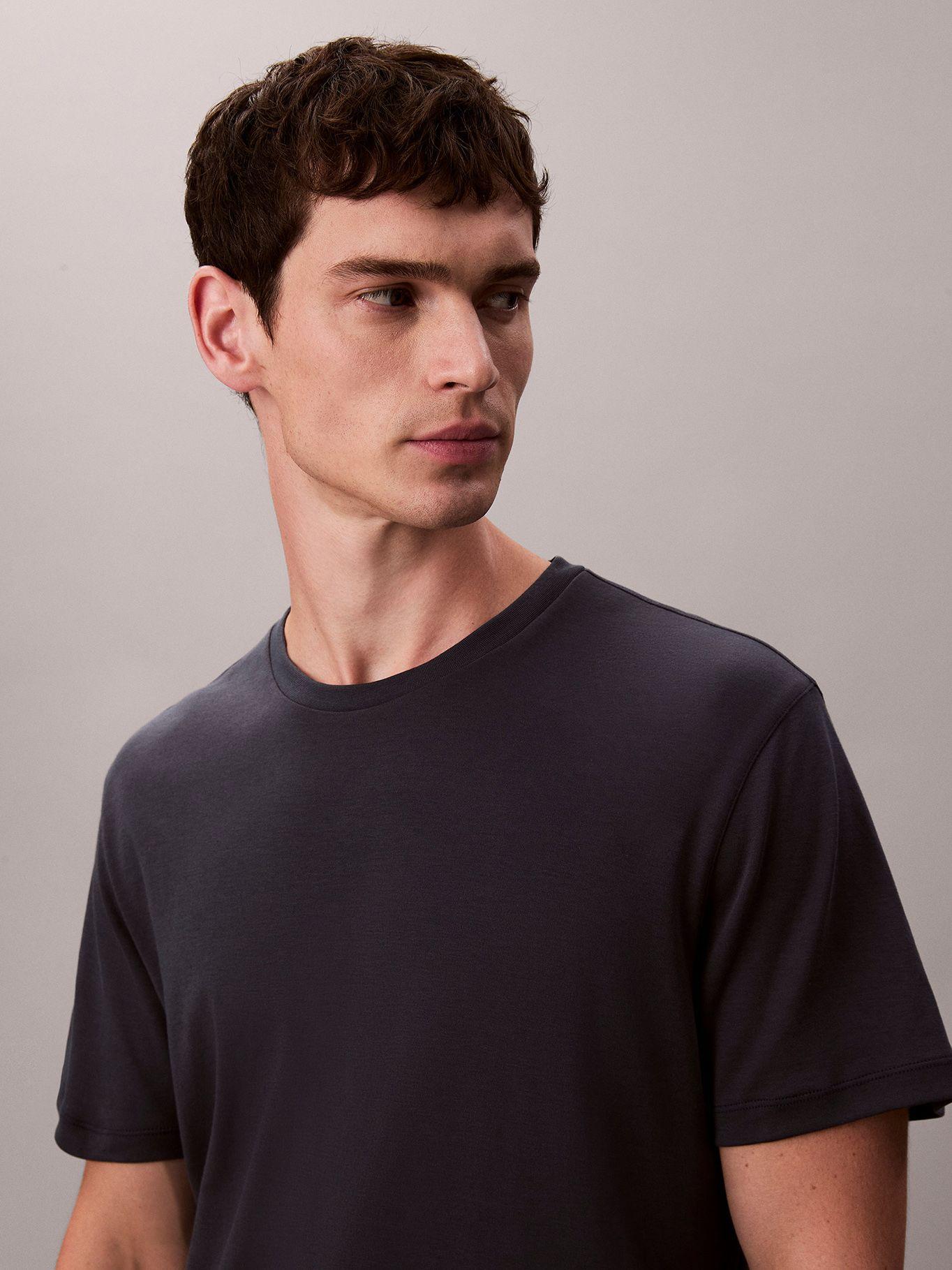 Polera de Algodón Supima de Cuello Azul Calvin Klein-5