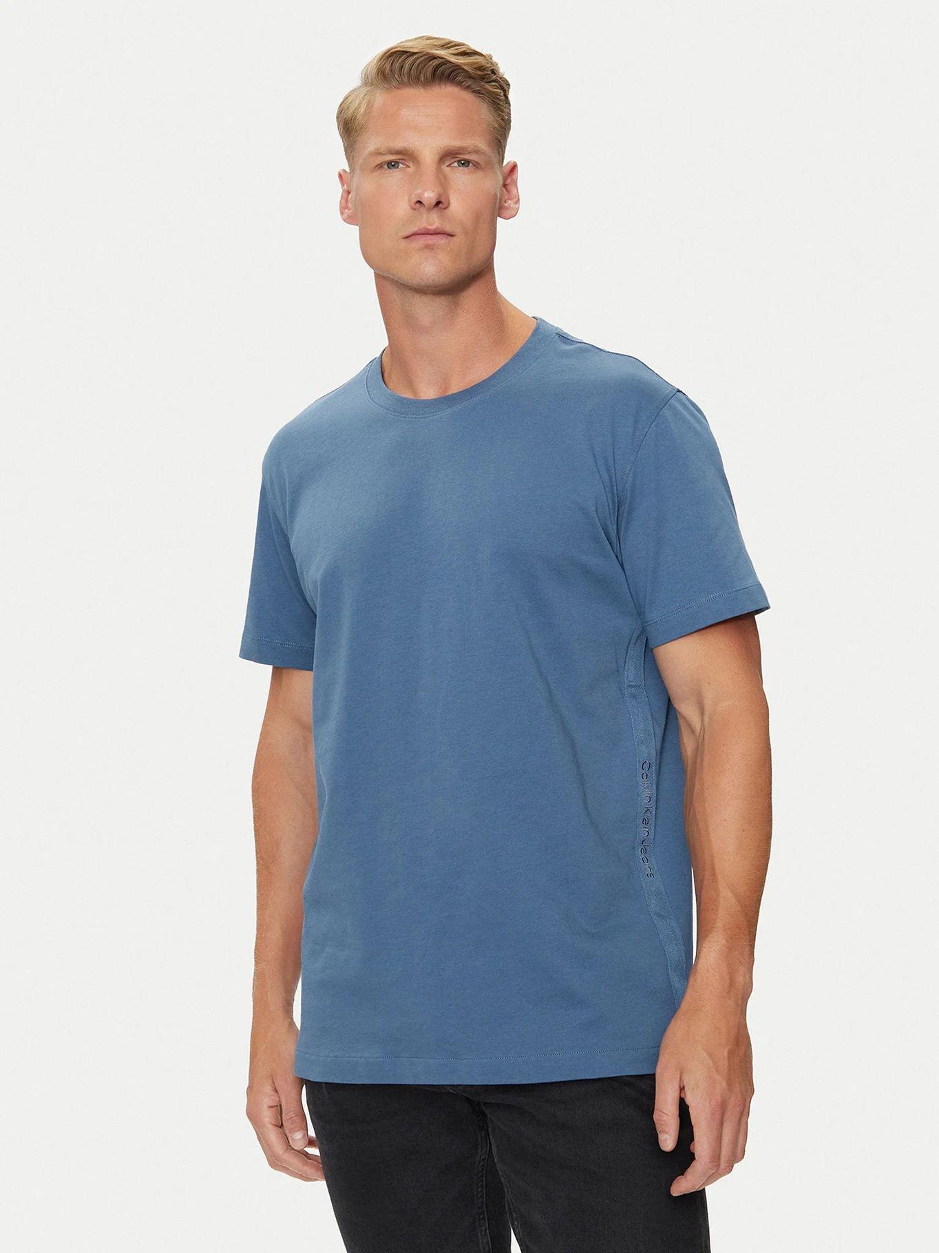 Polera Logo Tape Azul Calvin Klein-0