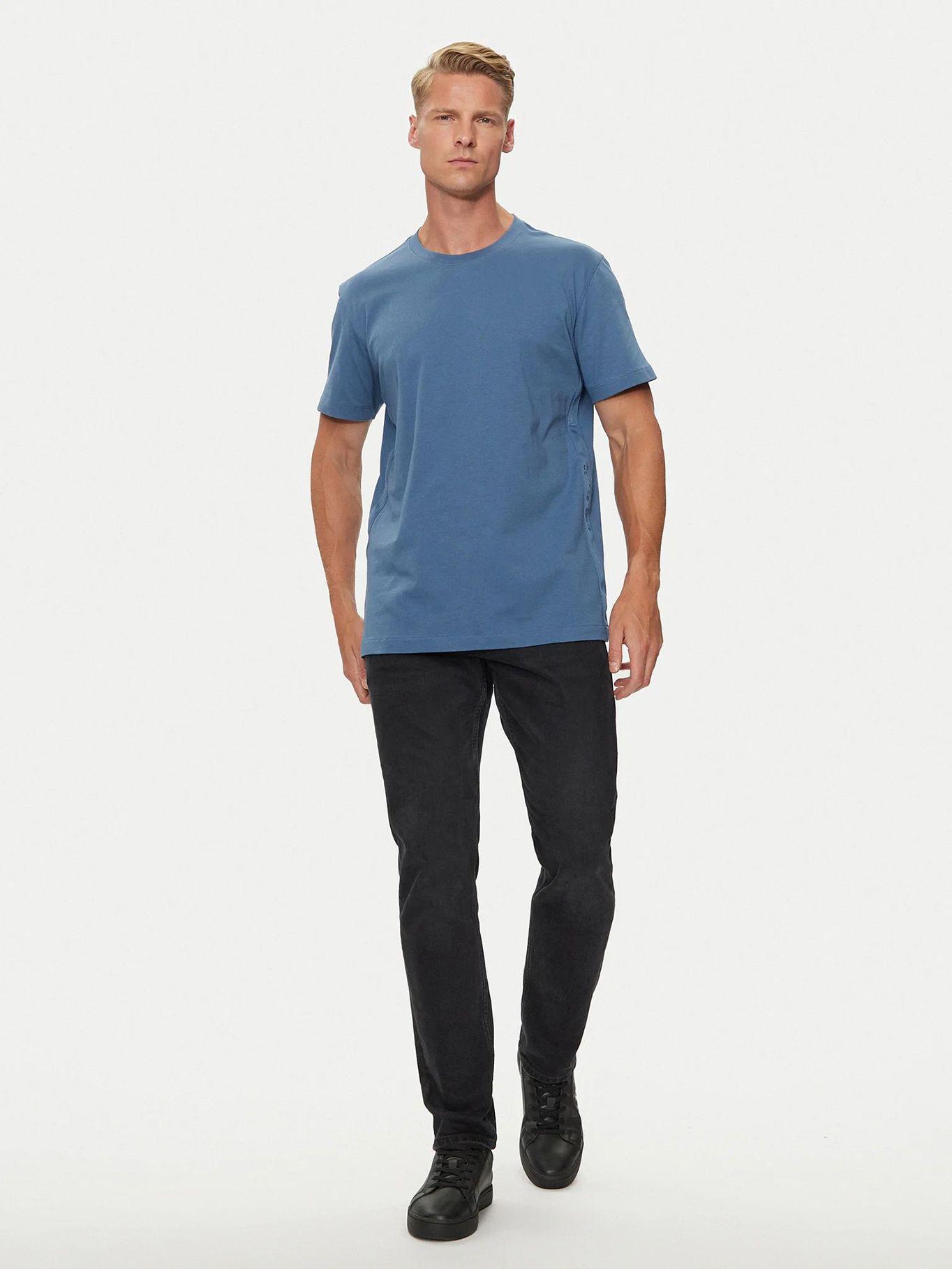 Polera Logo Tape Azul Calvin Klein-1