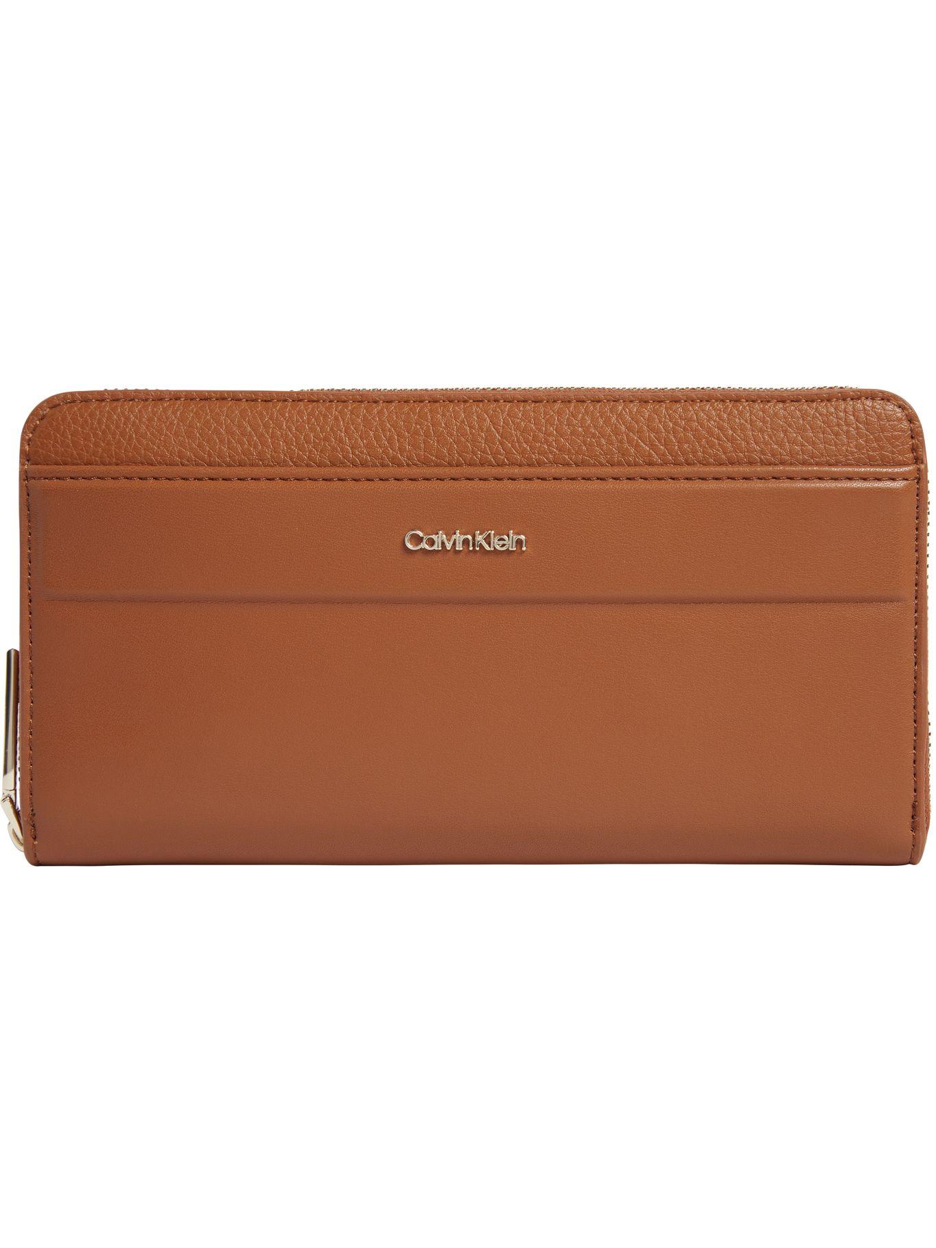Billetera con cremallera Café Calvin Klein-0