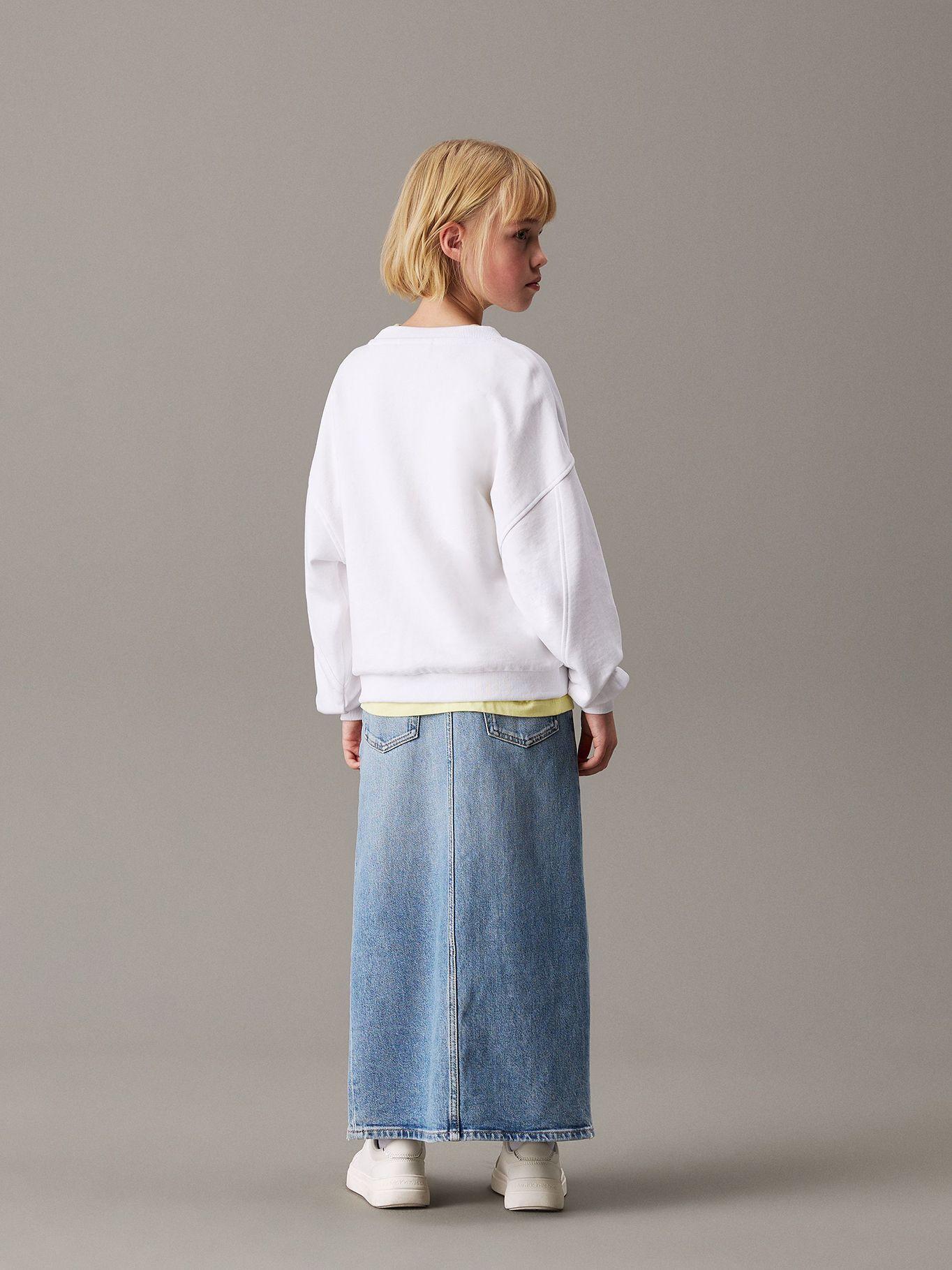 Polerón Niña Suelto Con Logo Blanco Calvin Klein-2