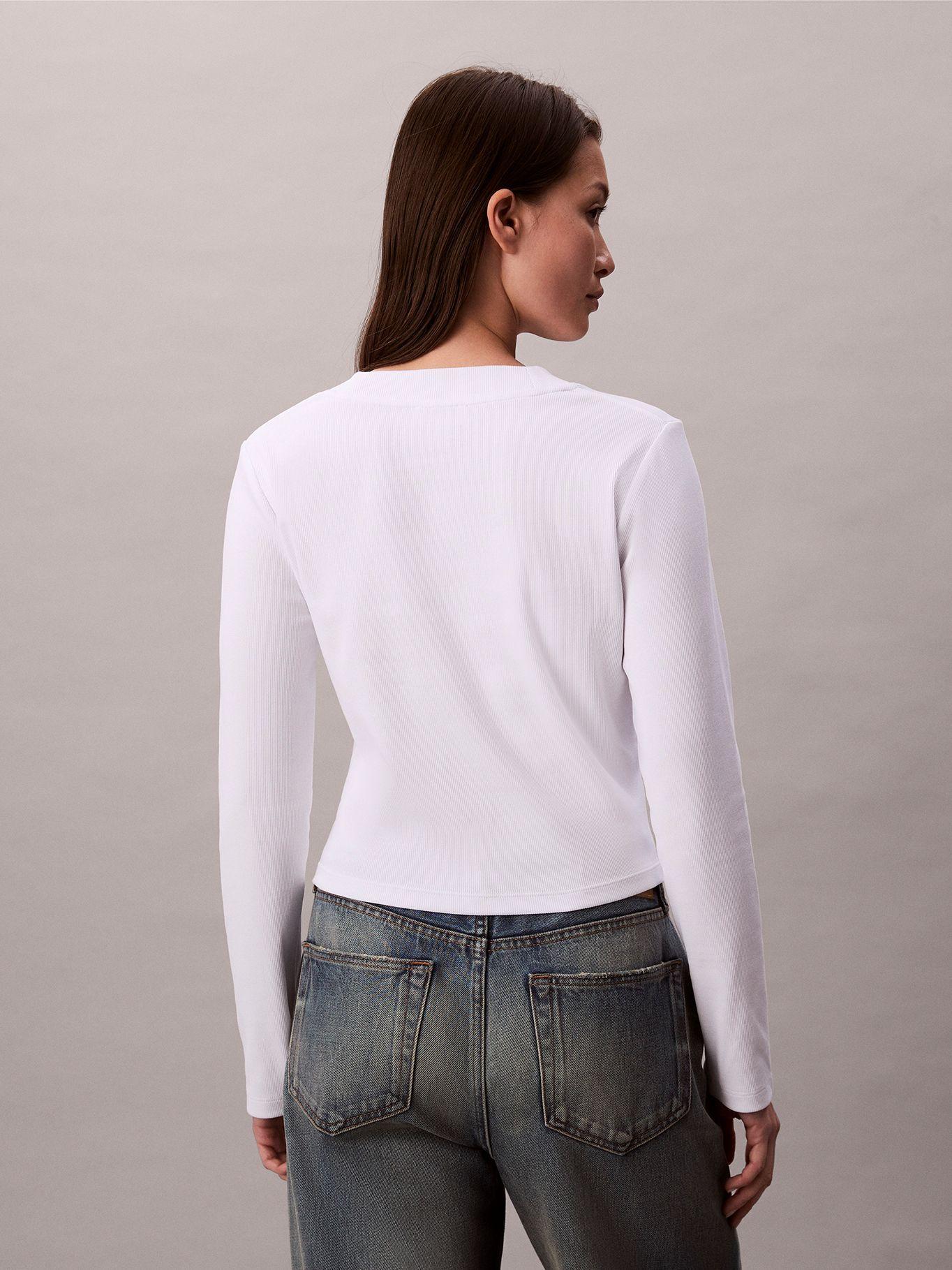 Polera Manga Larga Baby Tee Blanco Calvin Klein-2