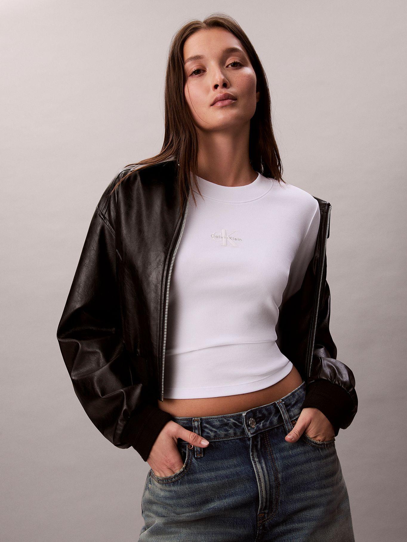 Polera Manga Larga Baby Tee Blanco Calvin Klein-3