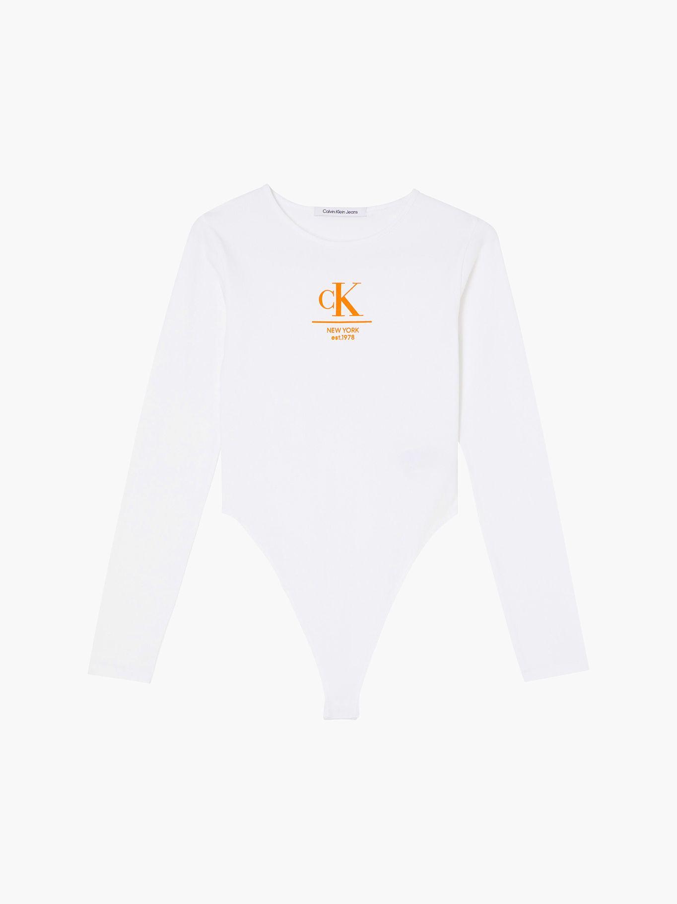 Body Long Sleeves Blanco Calvin Klein-5