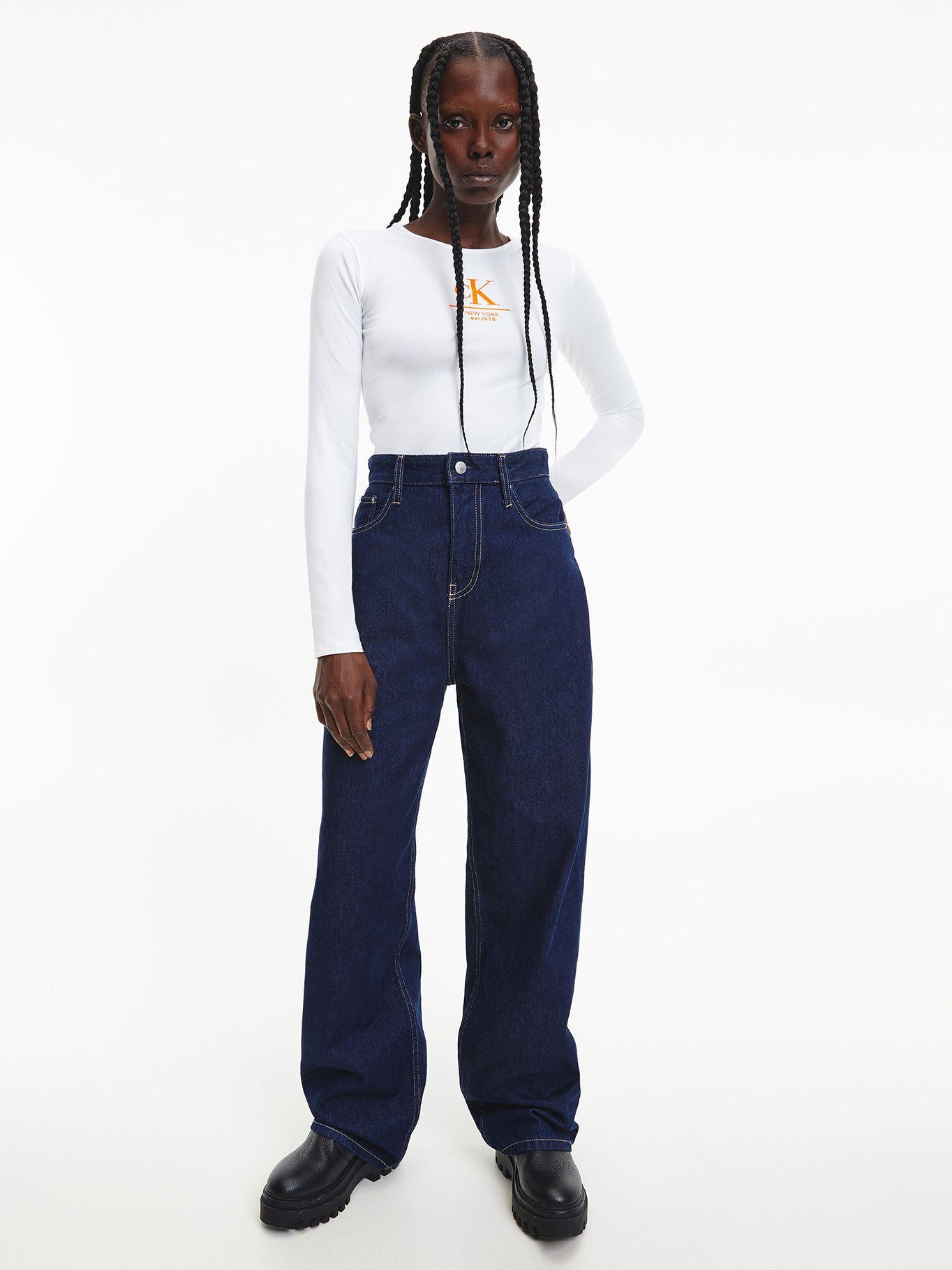 Body Long Sleeves Blanco Calvin Klein-1