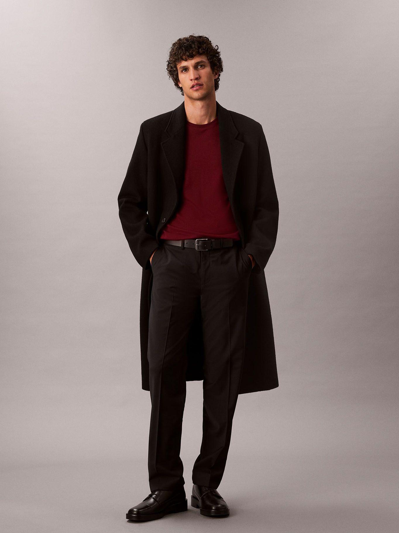 Polera Logo Bordado Algodón Supima Burdeo Calvin Klein-1