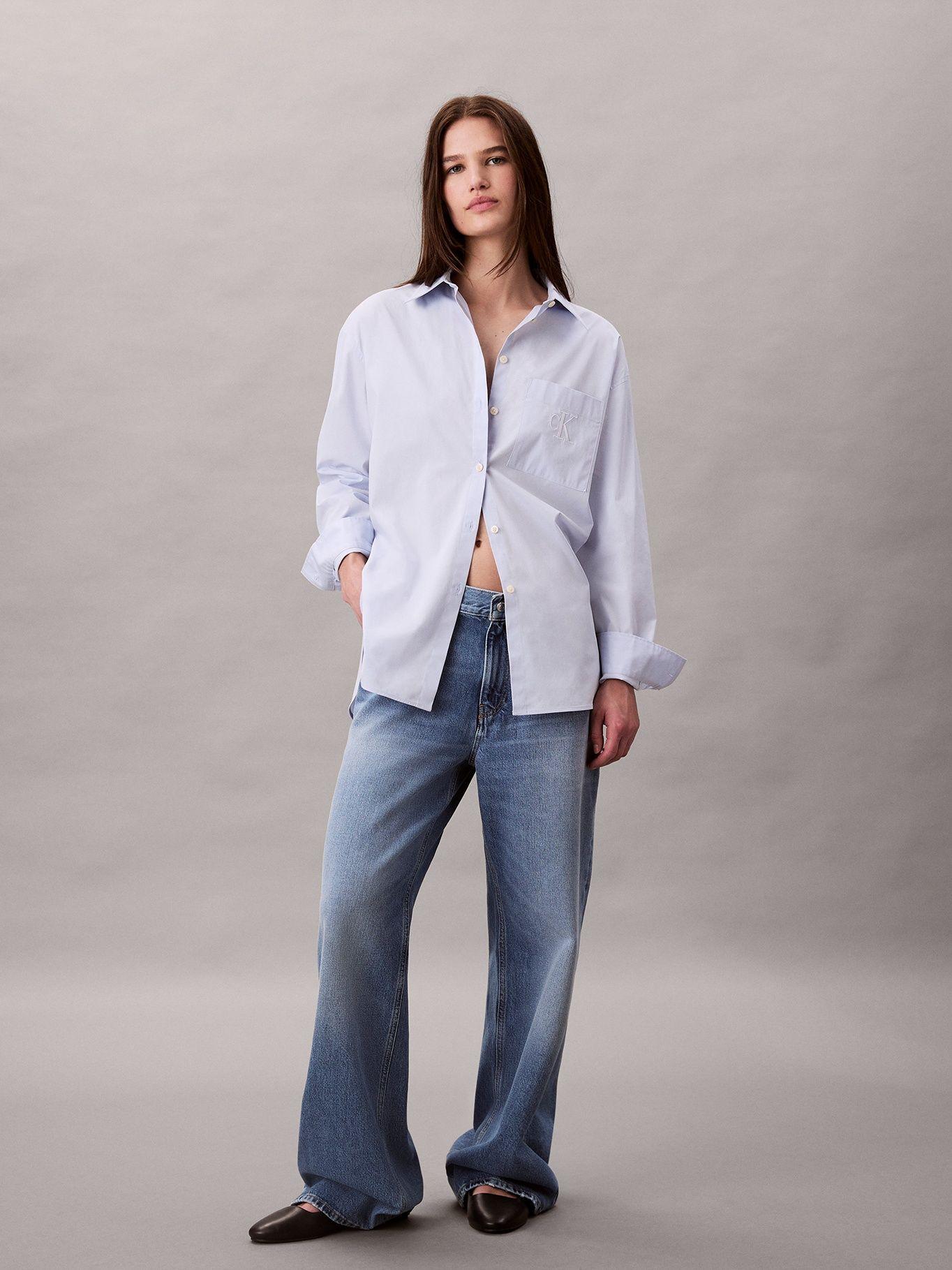 Camisa Relaxed de Popelina Celeste Calvin Klein-1