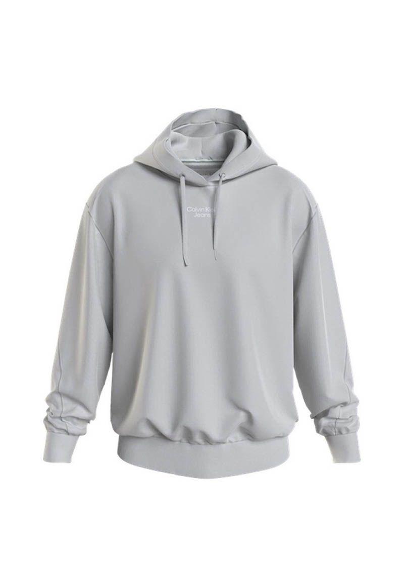 Hoodie Stacked Logo Gris Calvin Klein-0
