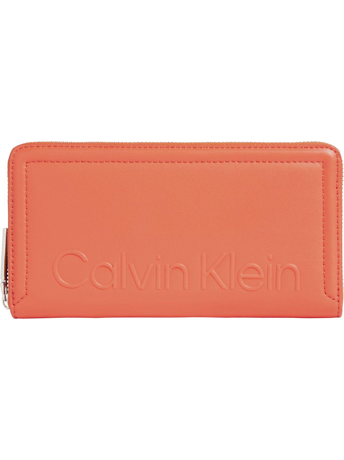 Cartera Minimal Hardware 9 Naranja Calvin Klein-0