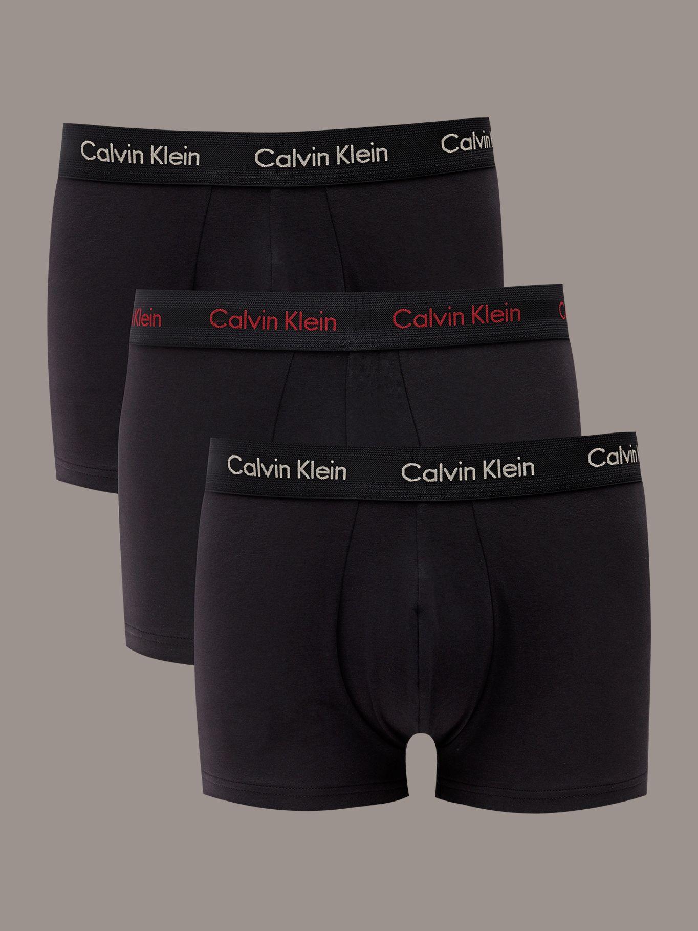 Pack 3 Bóxer Trunk Low Stretch Negro Calvin Klein-0