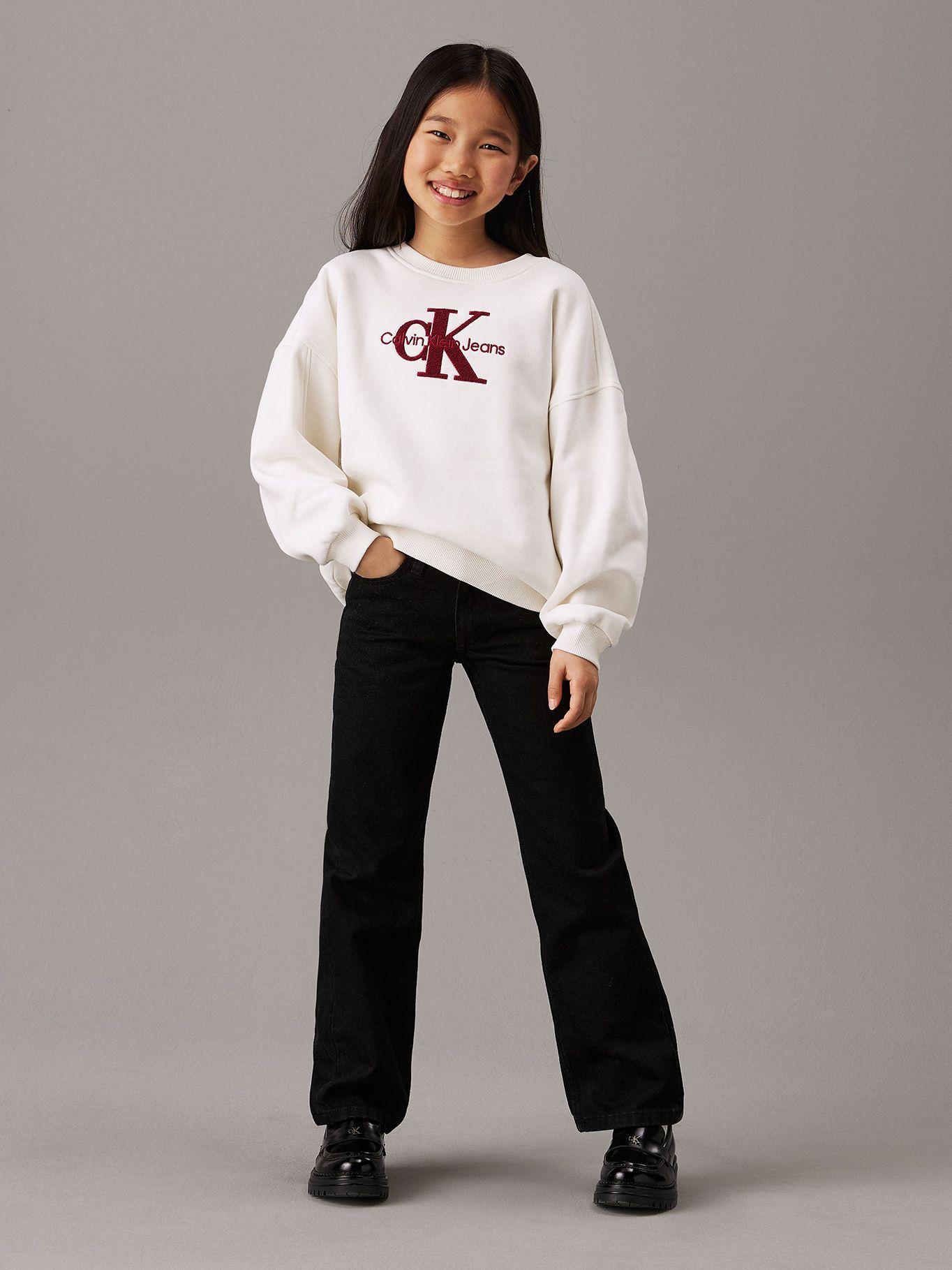 Polerón Niña Teddy Monologo Blanco Calvin Klein-1