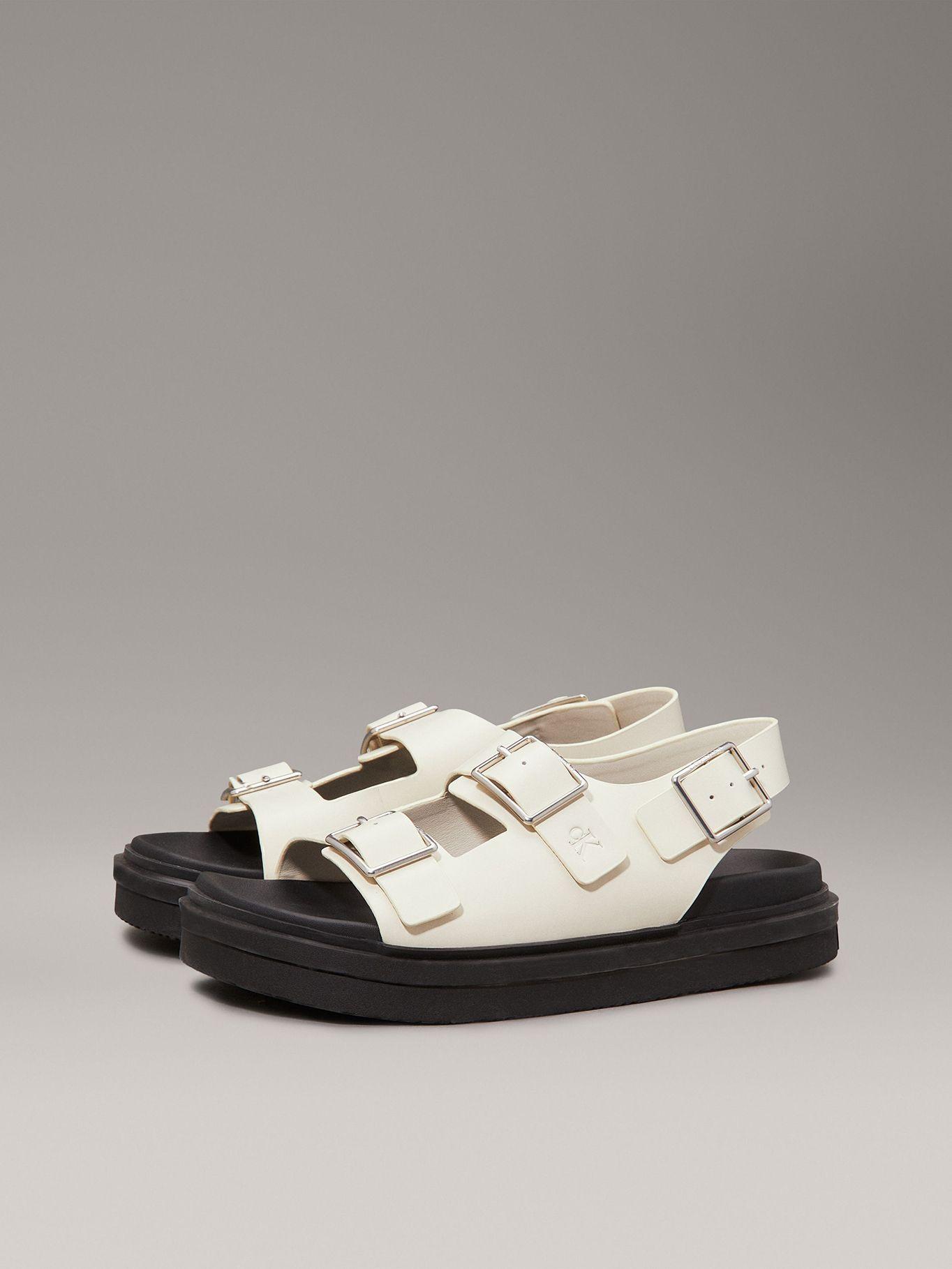 Sandalias de Cuero con Hebilla Beige Calvin Klein-0