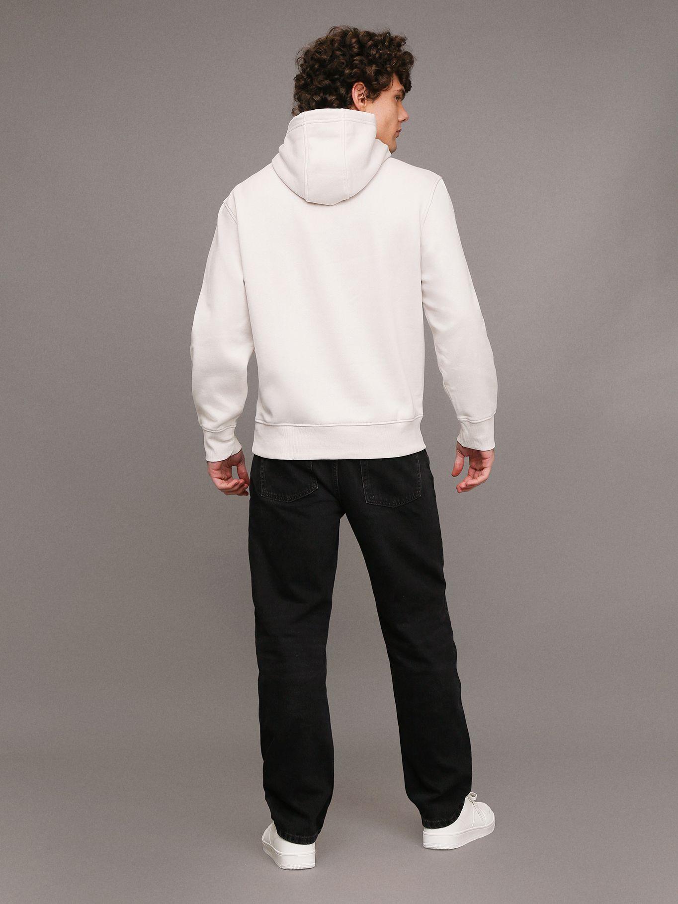 Polerón con Gorro Small Ck Box Blanco Calvin Klein-2