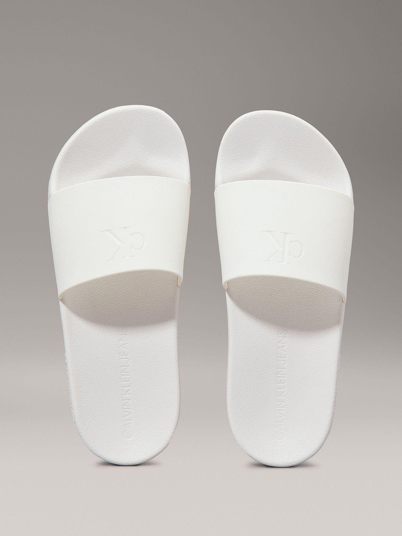 Sandalias Slide Monogram Blanco Calvin Klein-2