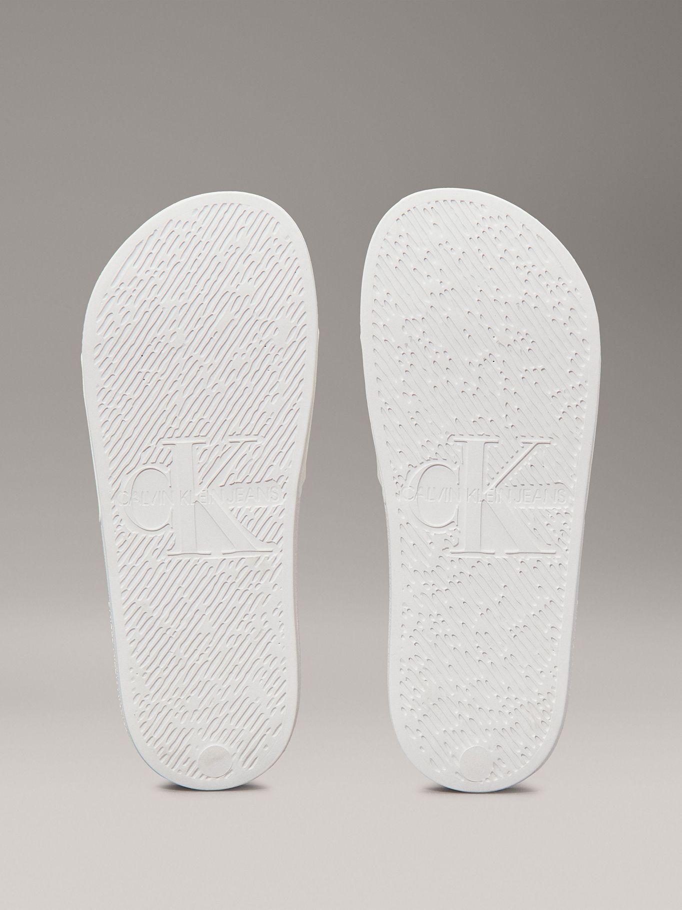 Sandalias Slide Monogram Blanco Calvin Klein-3