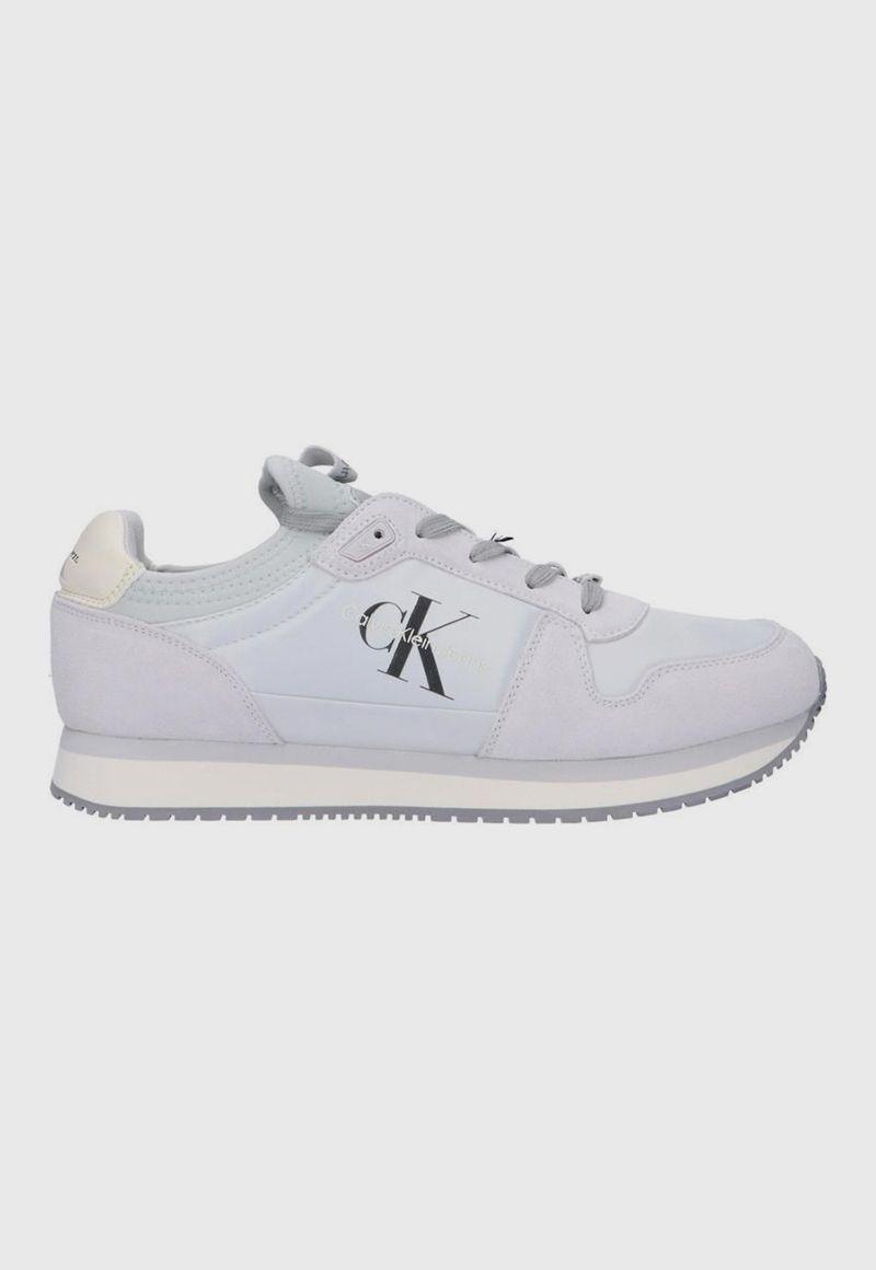 Zapatilla de Cuero Runner Sock Laceup Gris Calvin Klein-0