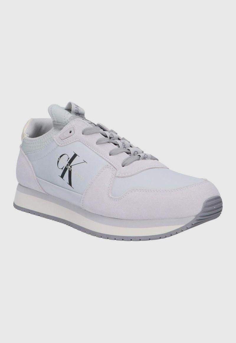 Zapatilla de Cuero Runner Sock Laceup Gris Calvin Klein-4