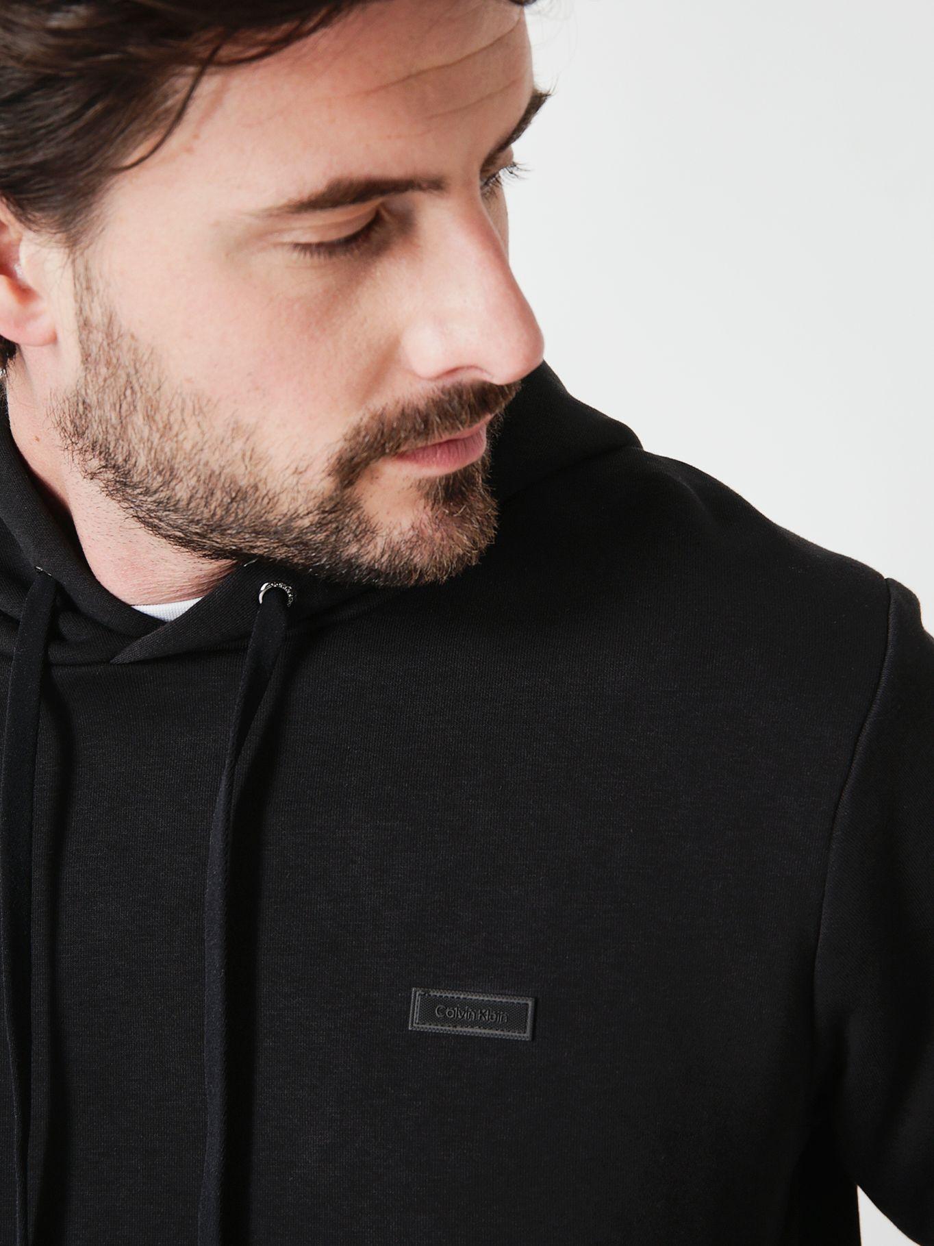 Polerón con Gorro Algodón Modal  Negro Calvin Klein-3