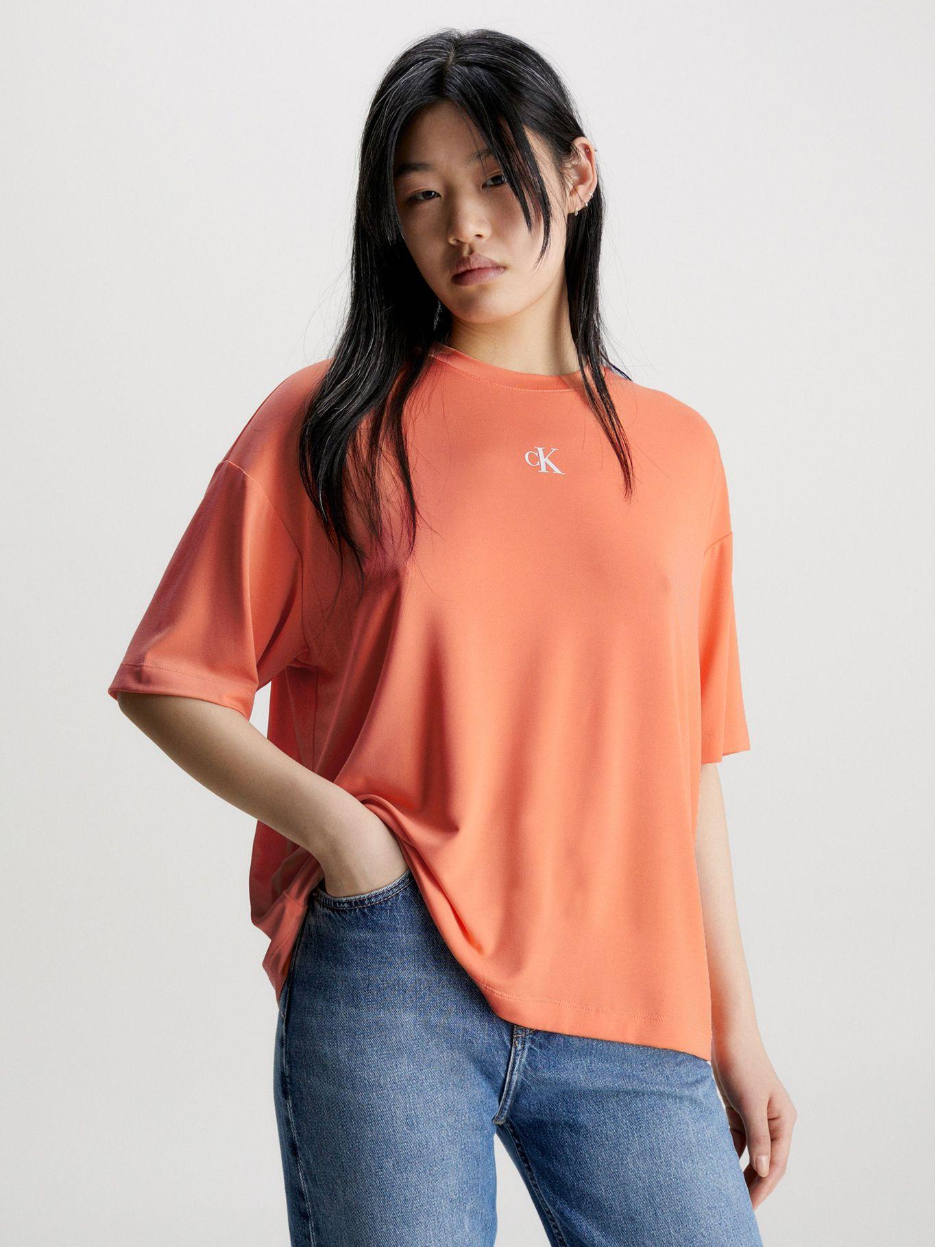 Polera Back Boyfriend  Naranja Calvin Klein-0