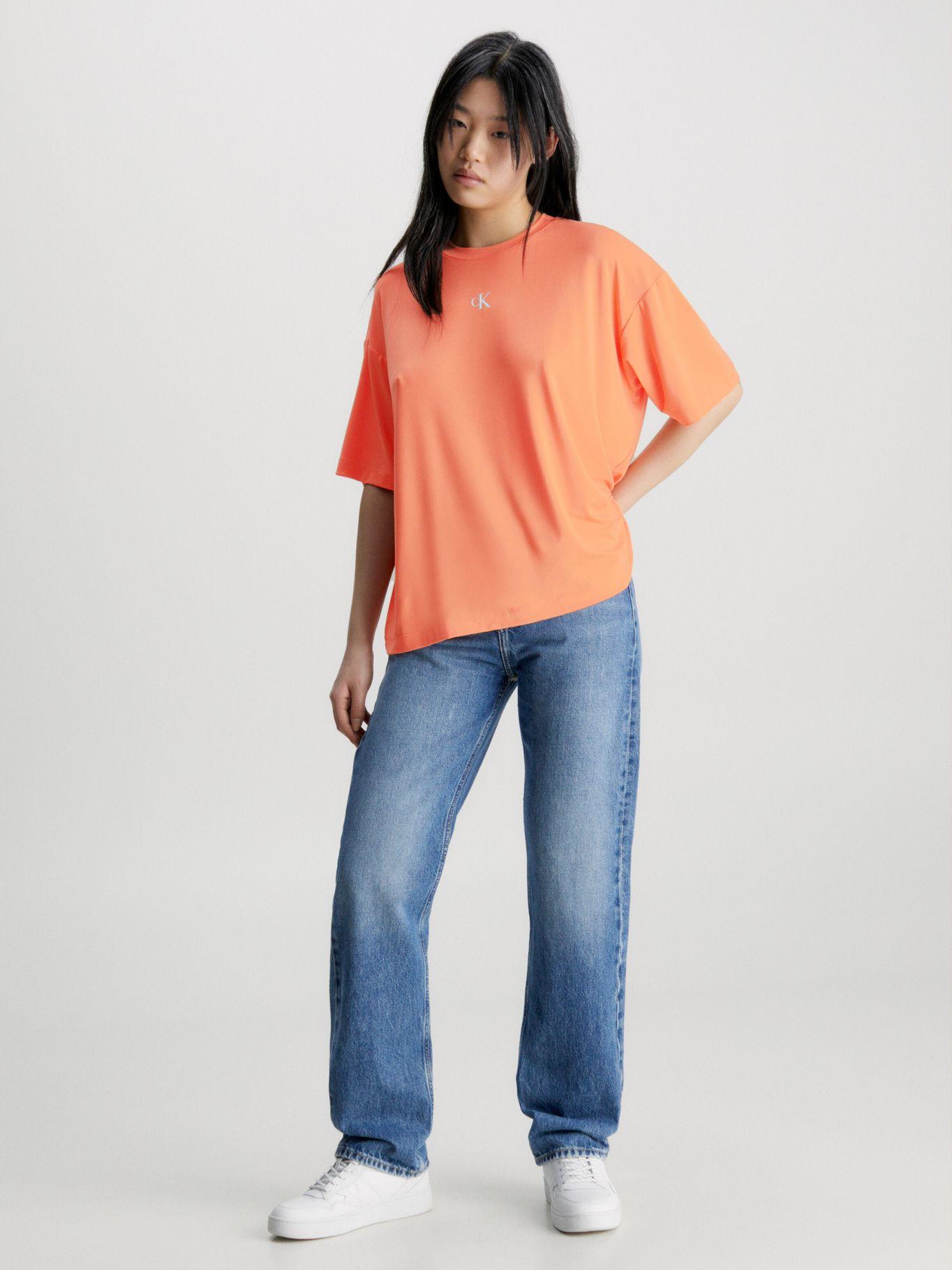 Polera Back Boyfriend  Naranja Calvin Klein-1