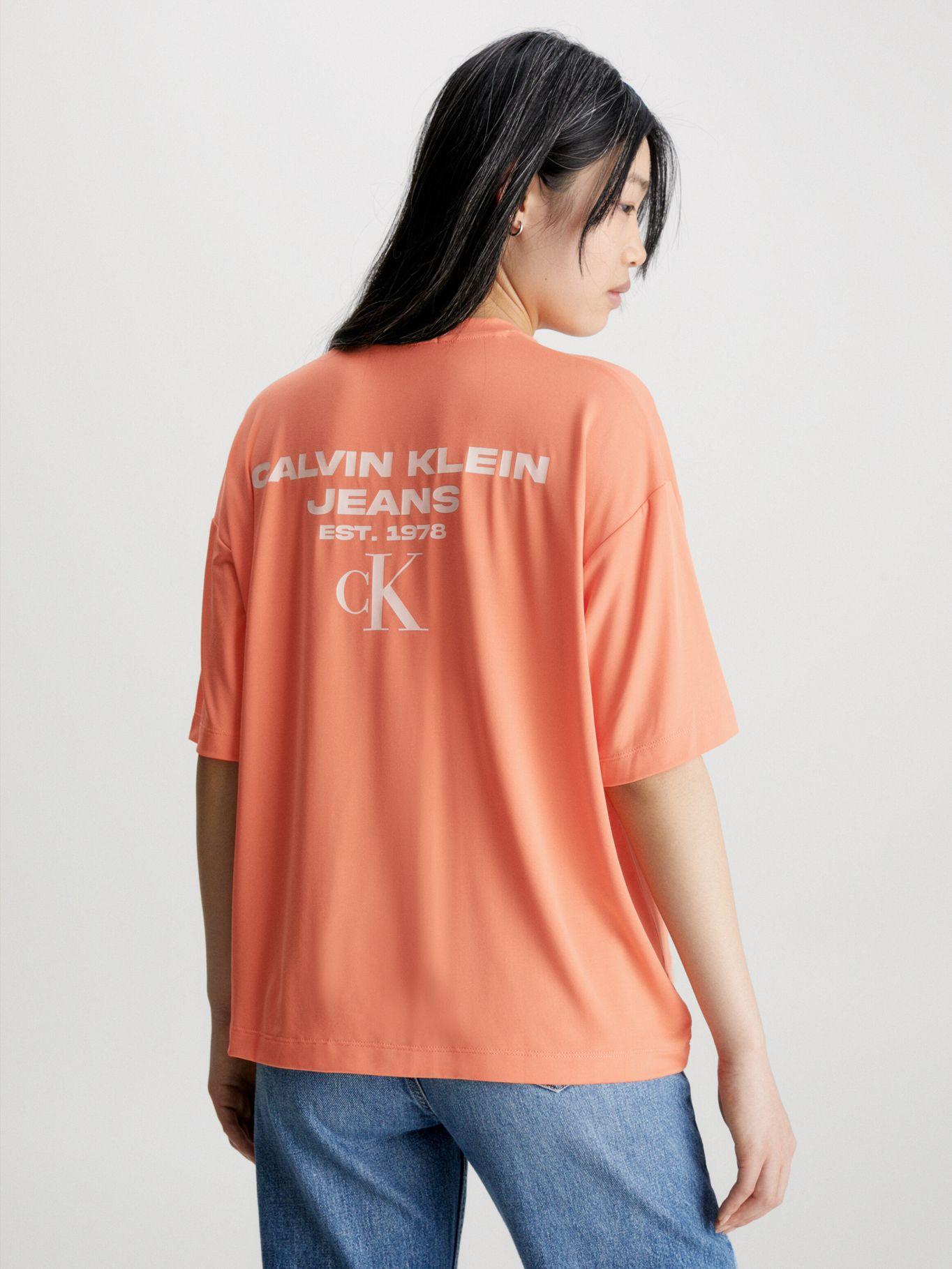 Polera Back Boyfriend  Naranja Calvin Klein-2