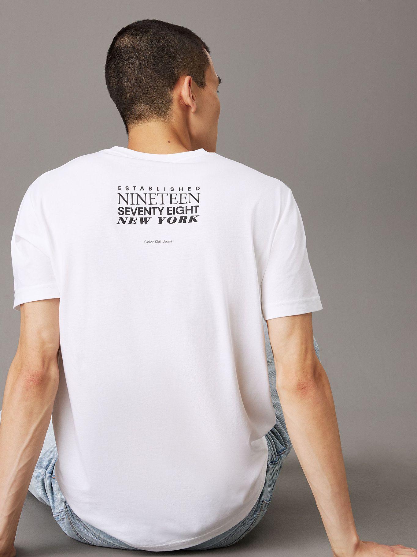 Polera con logo en la parte trasera Blanco Calvin Klein-4